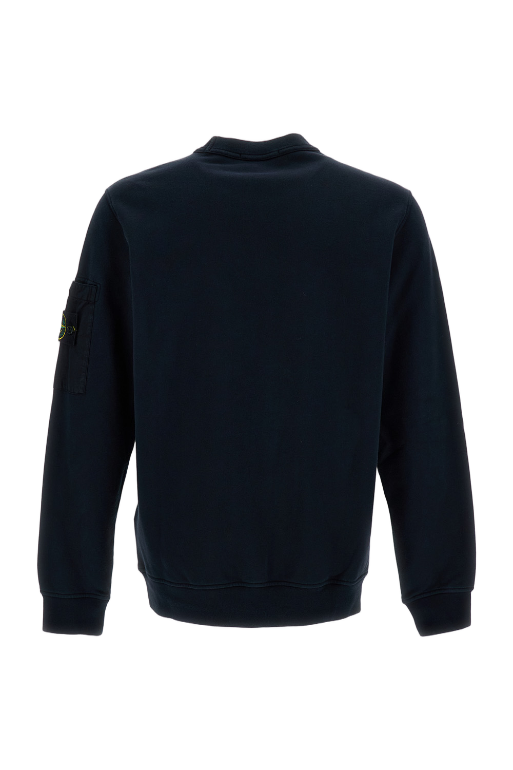 Crewneck Sweatshirt with Ribbed Detailing and Logo Patch
