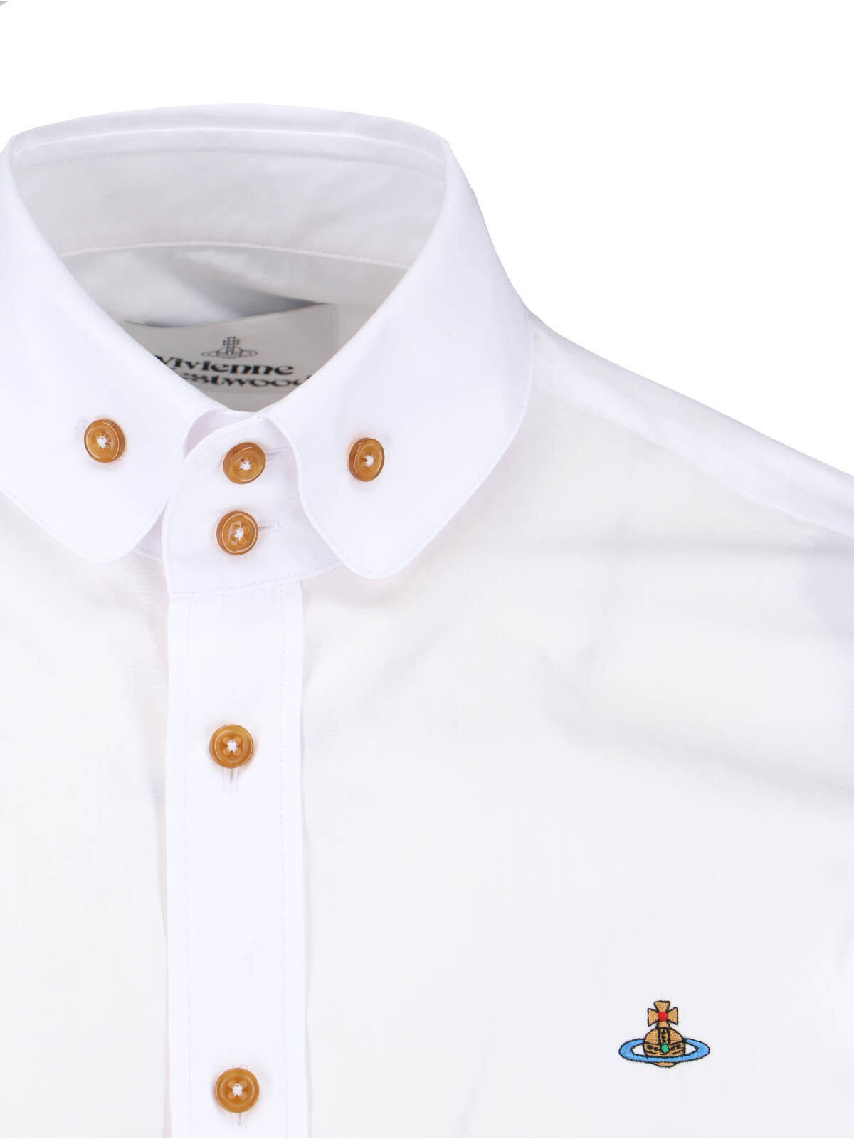 White Two Button Krall Cotton Shirt