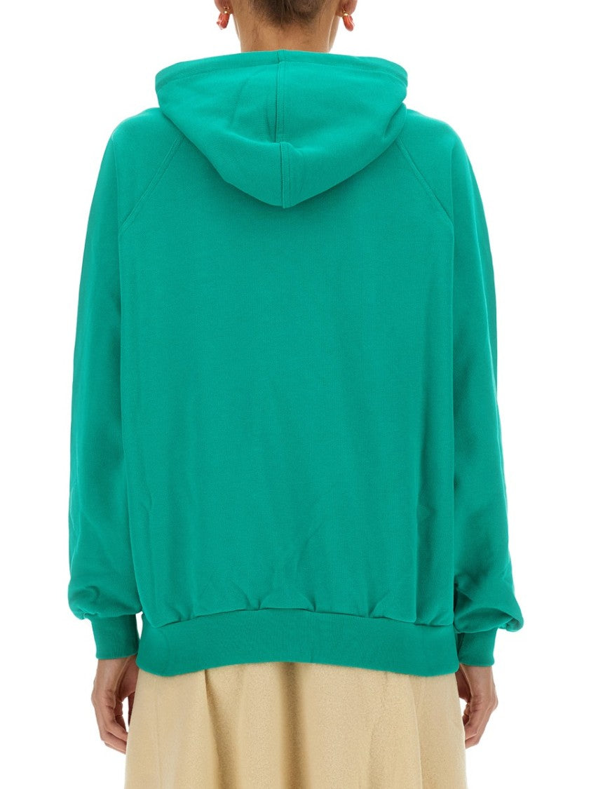 Relaxed Fit Drawstring Hooded Sweatshirt