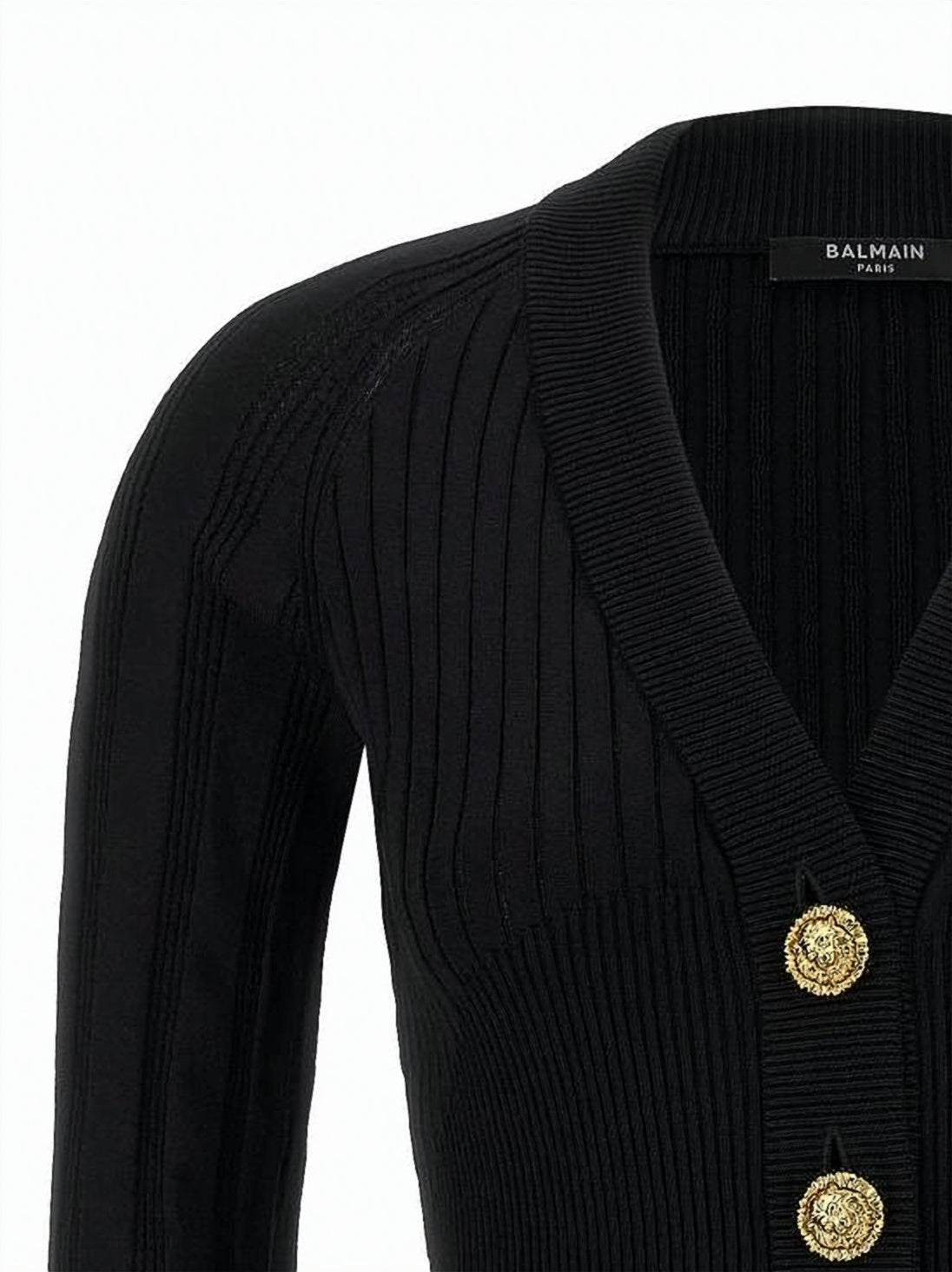 Fitted Ribbed Knit Cardigan