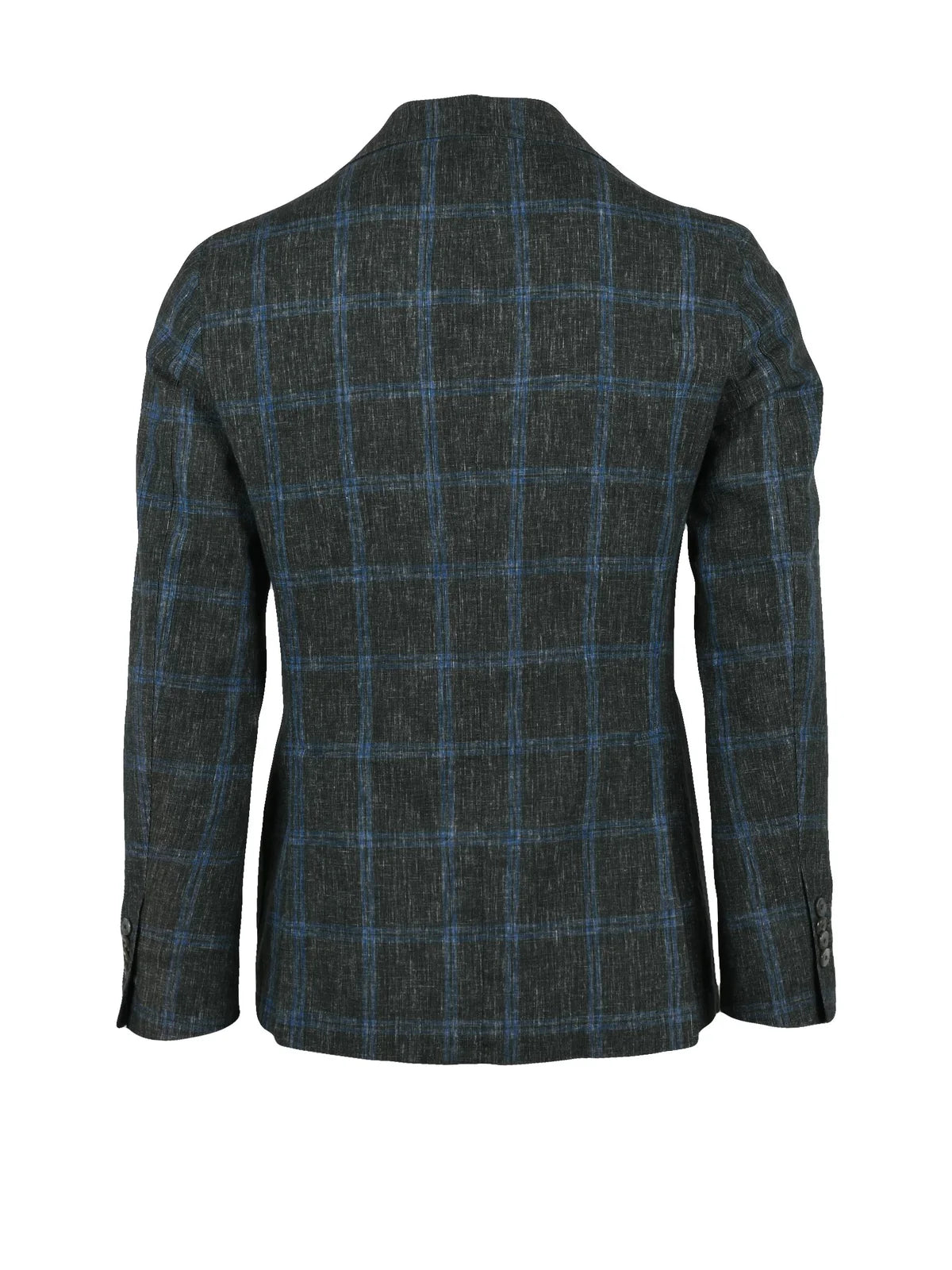 Green Linen Cotton Fitted Jacket