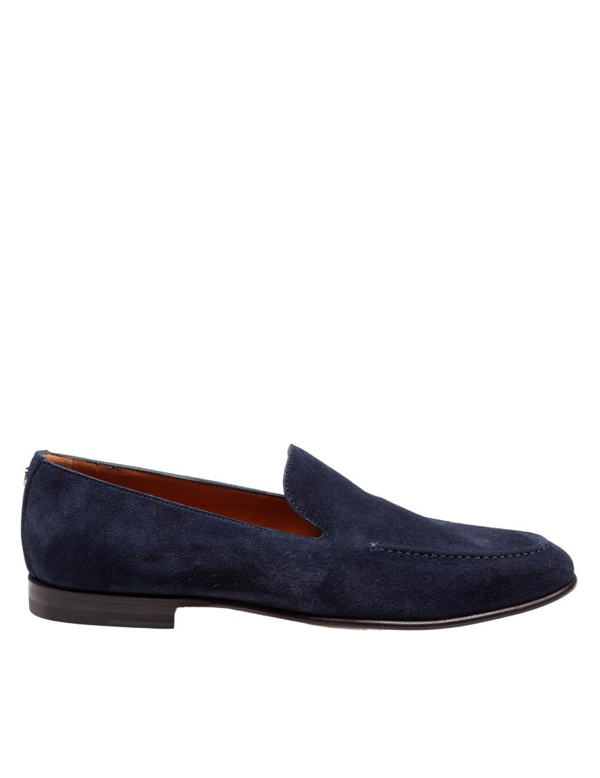 Calfskin Crust Moccasin With Rounded Toe