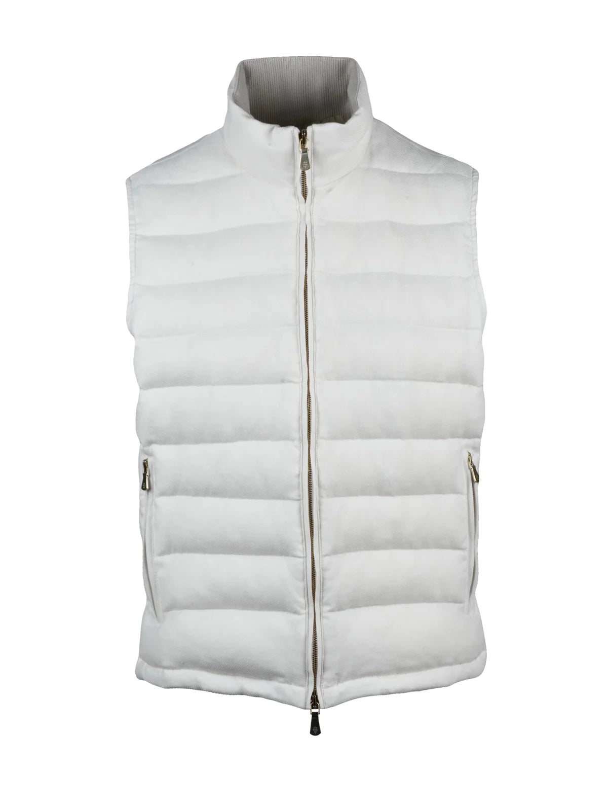 White Centogrammi Linen Wool Silk Vest