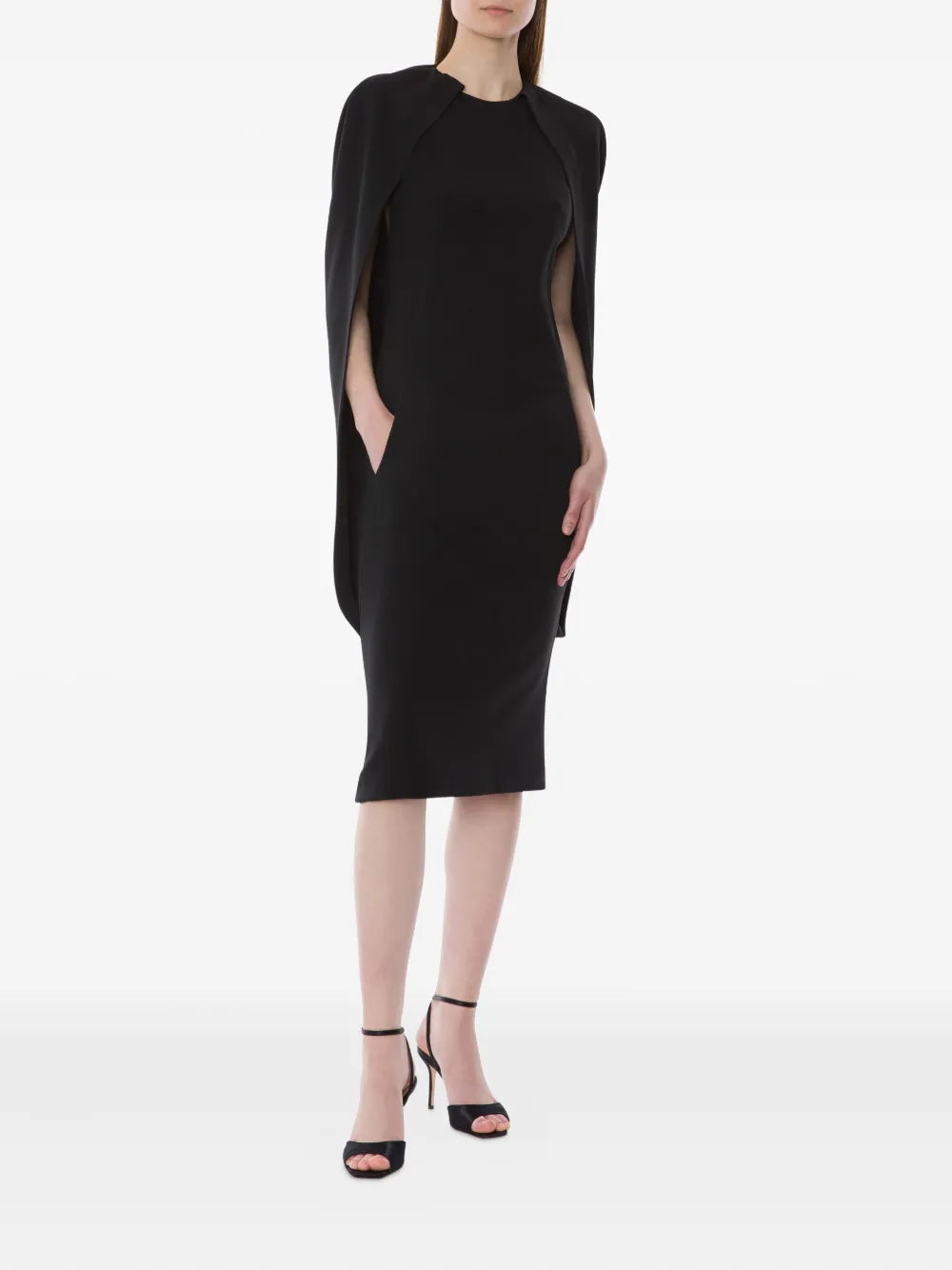 Flowing Silhouette Dress with Delicate Draping