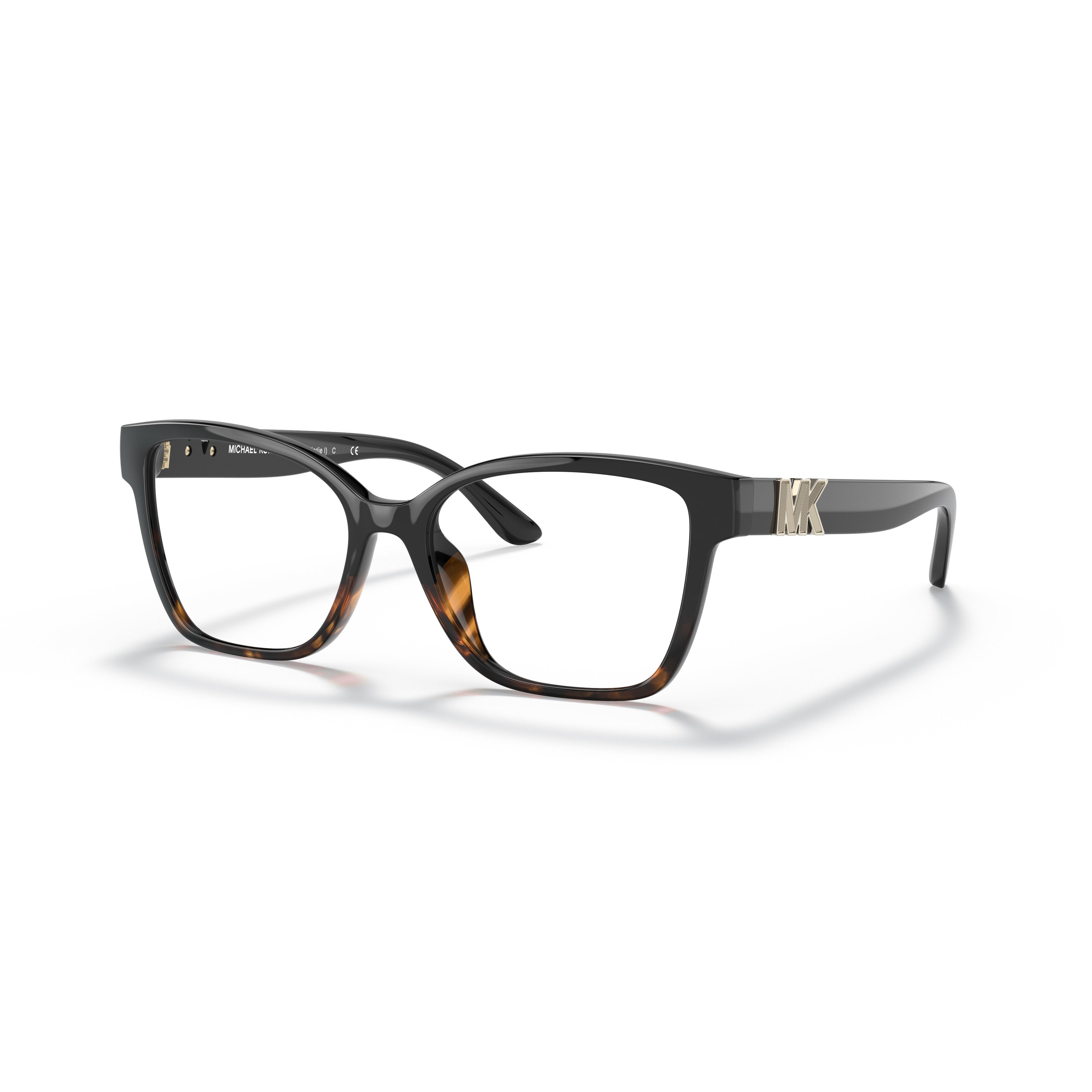 0mk4094u Bold Square Frame Eyeglasses with Glossy Finish