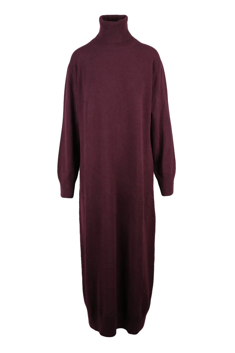 Long Knit Dress - Red