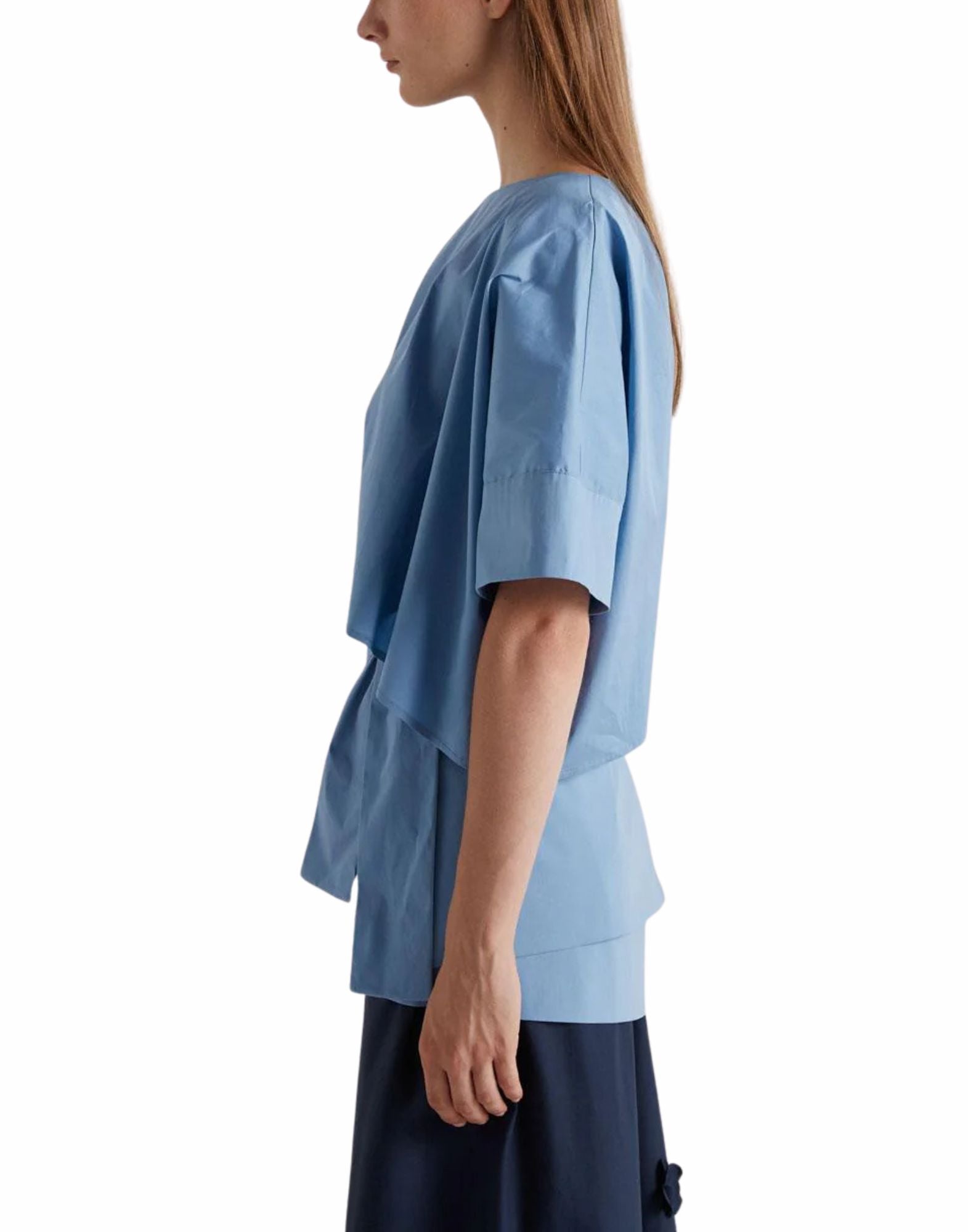 Jasper Tie Cotton Blend Women’s Blouse