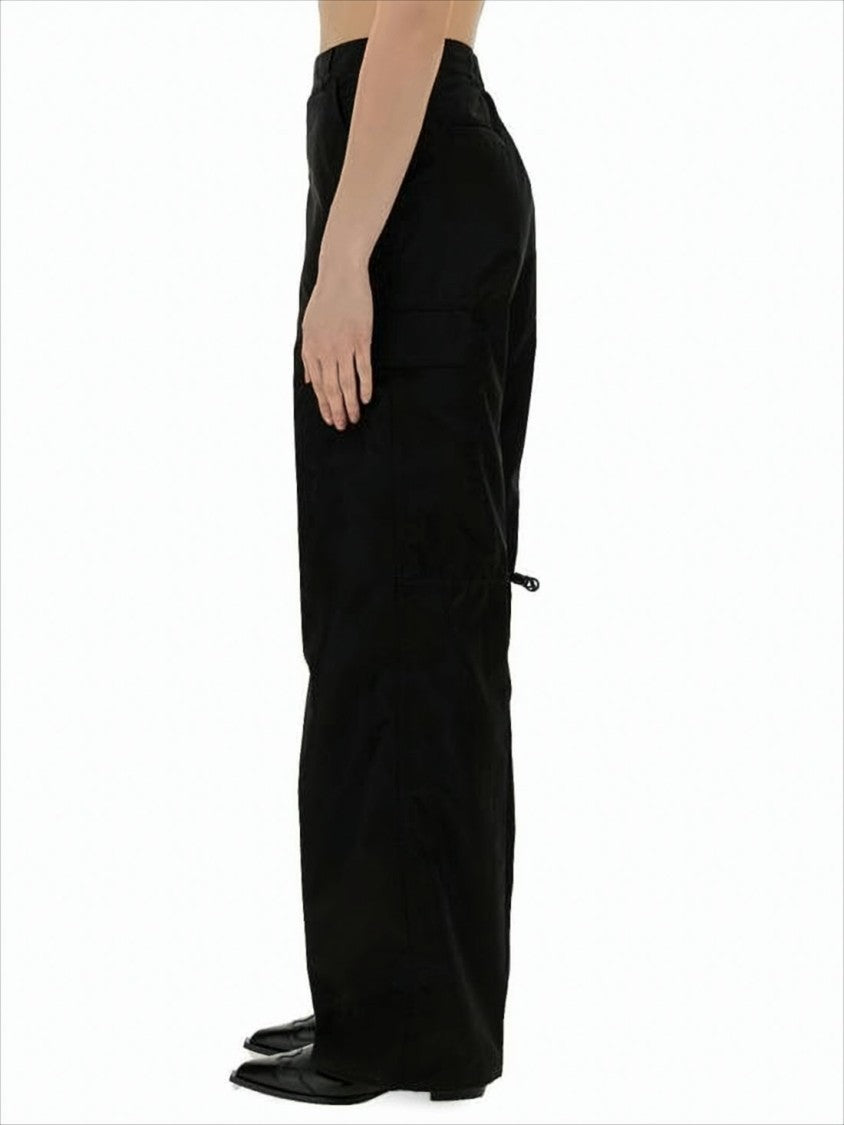 High Waist Straight-Leg Pants with Seam Detailing