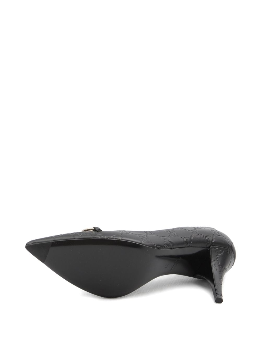 Pointed-Toe Pumps With Embossed Leather