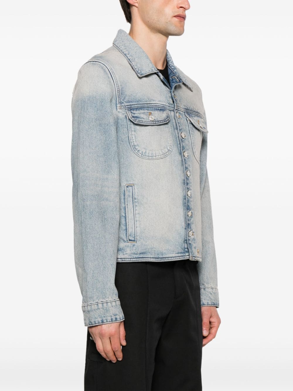 Light Blue Cotton Denim Jacket