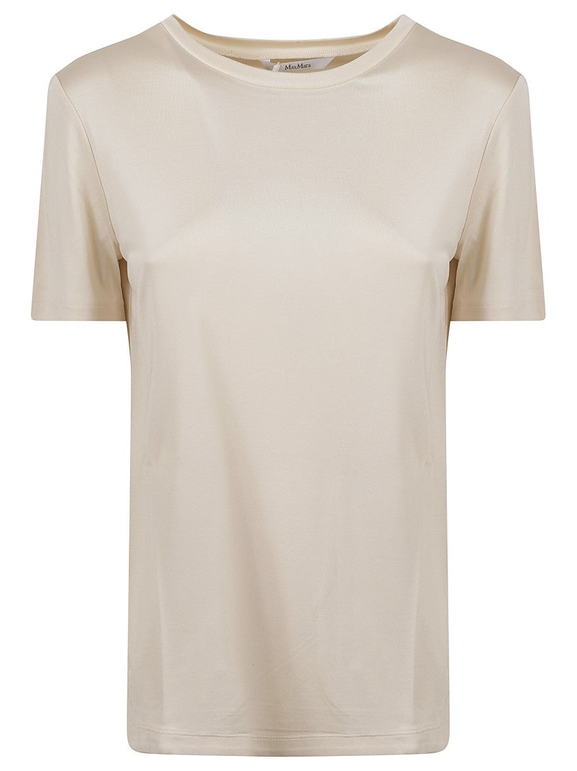 Silk T-Shirt With Classic Crew Neckline