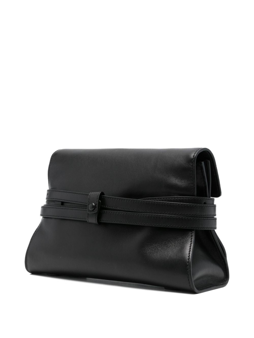 Structured Black Silk And Nylon Bag