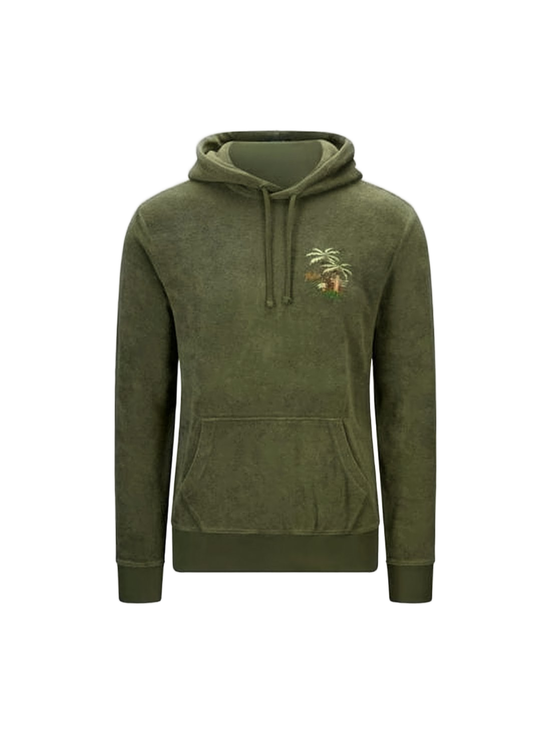 Olive Green Relaxed Fit Hoodie