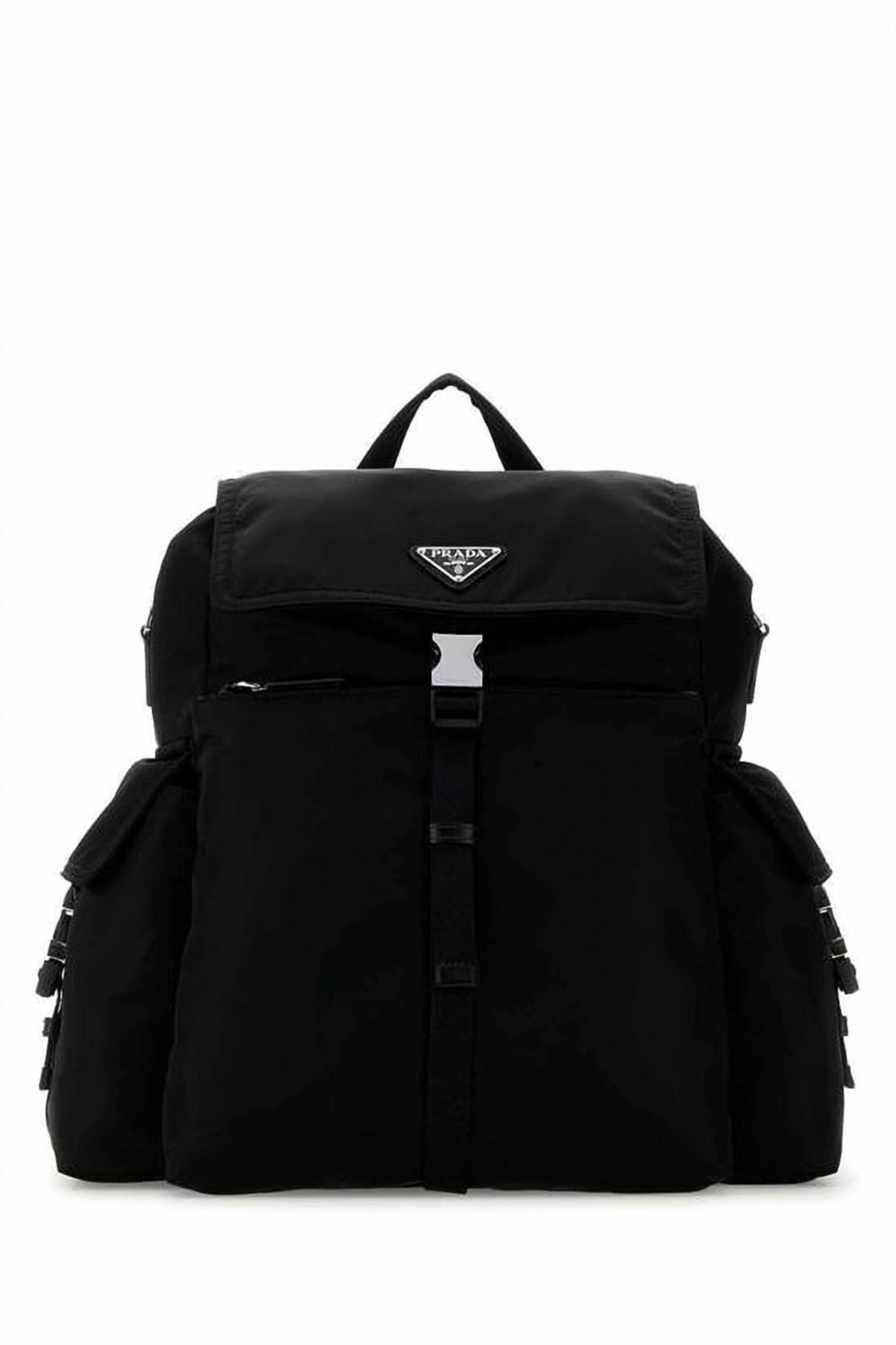 Structured Black Backpack with Leather Accents