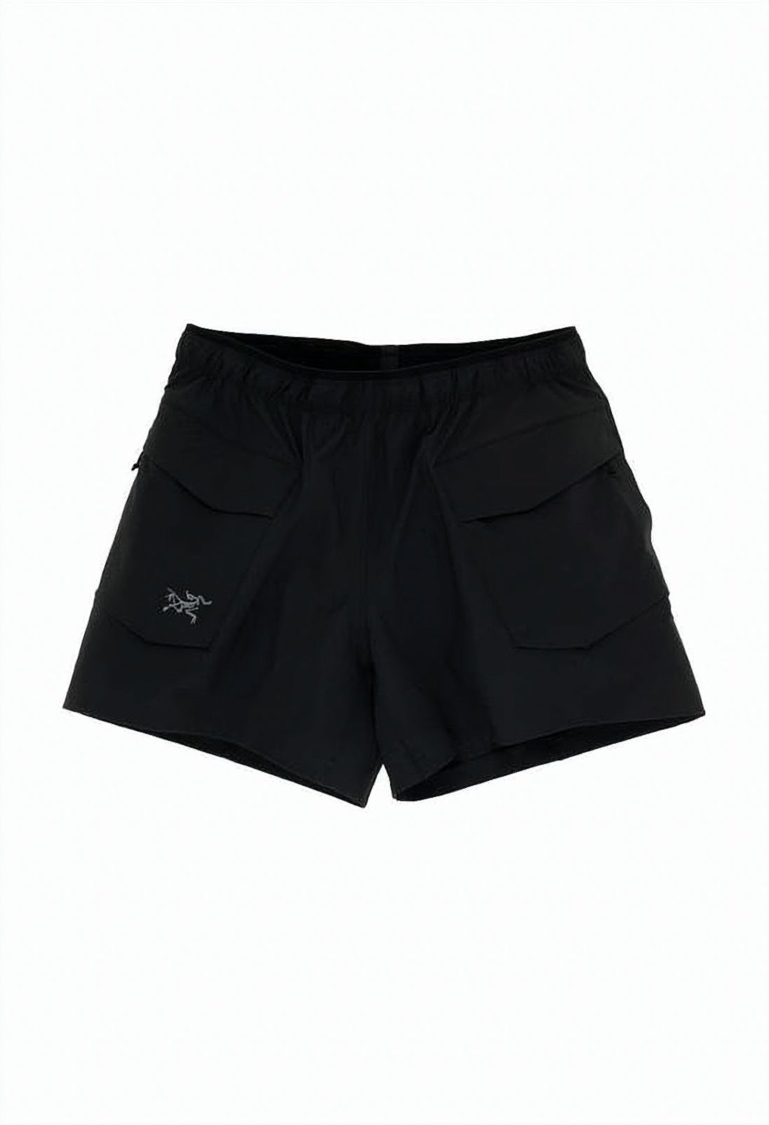 Minimalist Elastic Waist Shorts With Flap Pockets