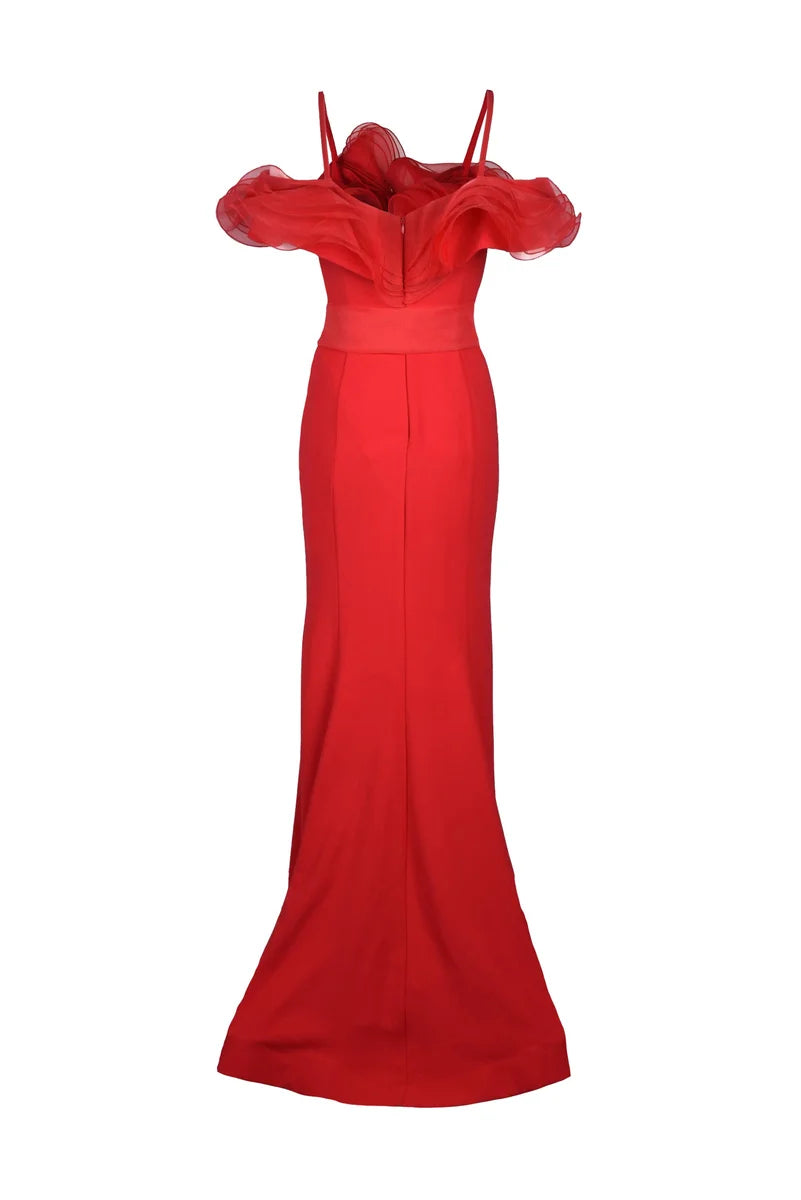 Long Mermaid Dress - Red