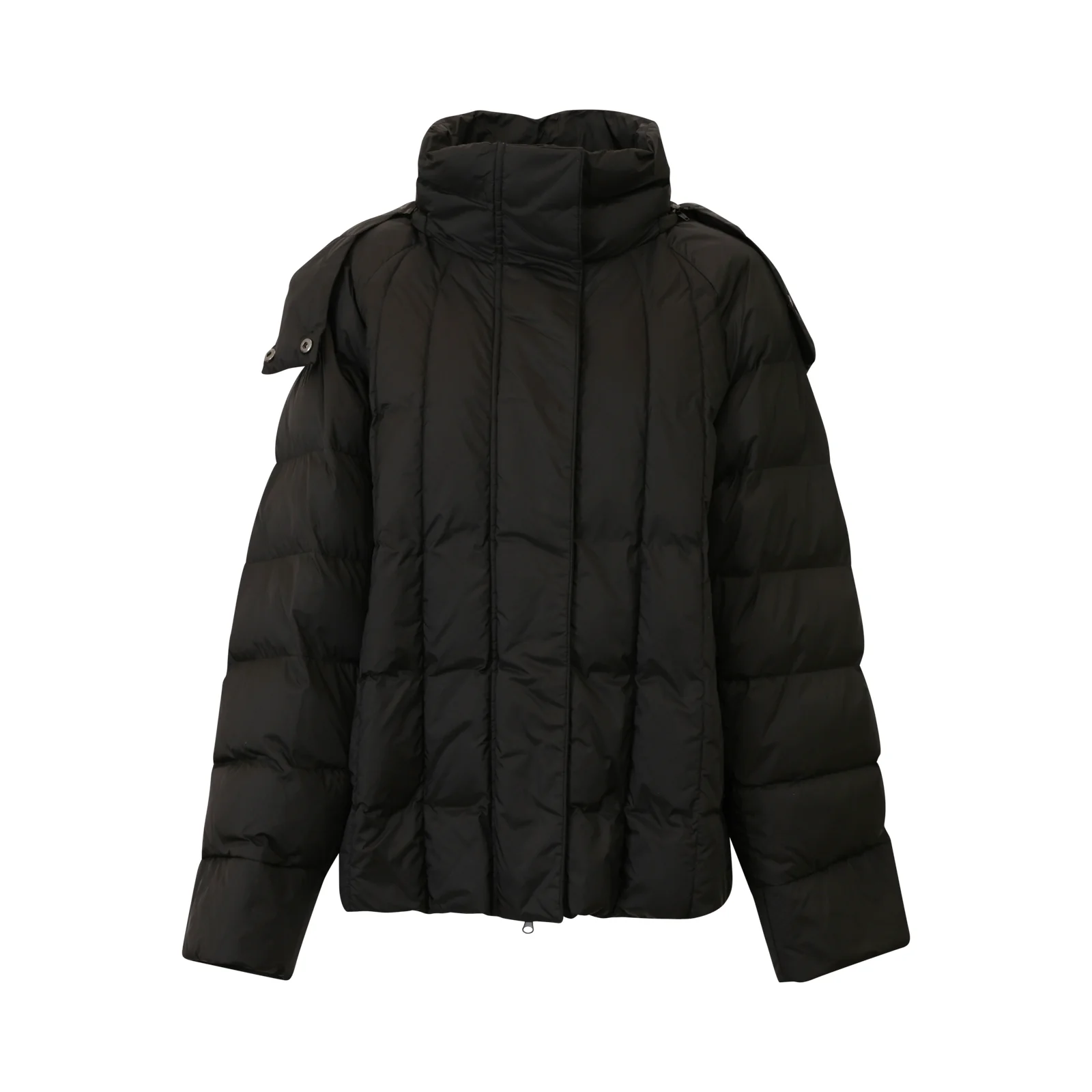 Quilted Padded Jacket With High Collar