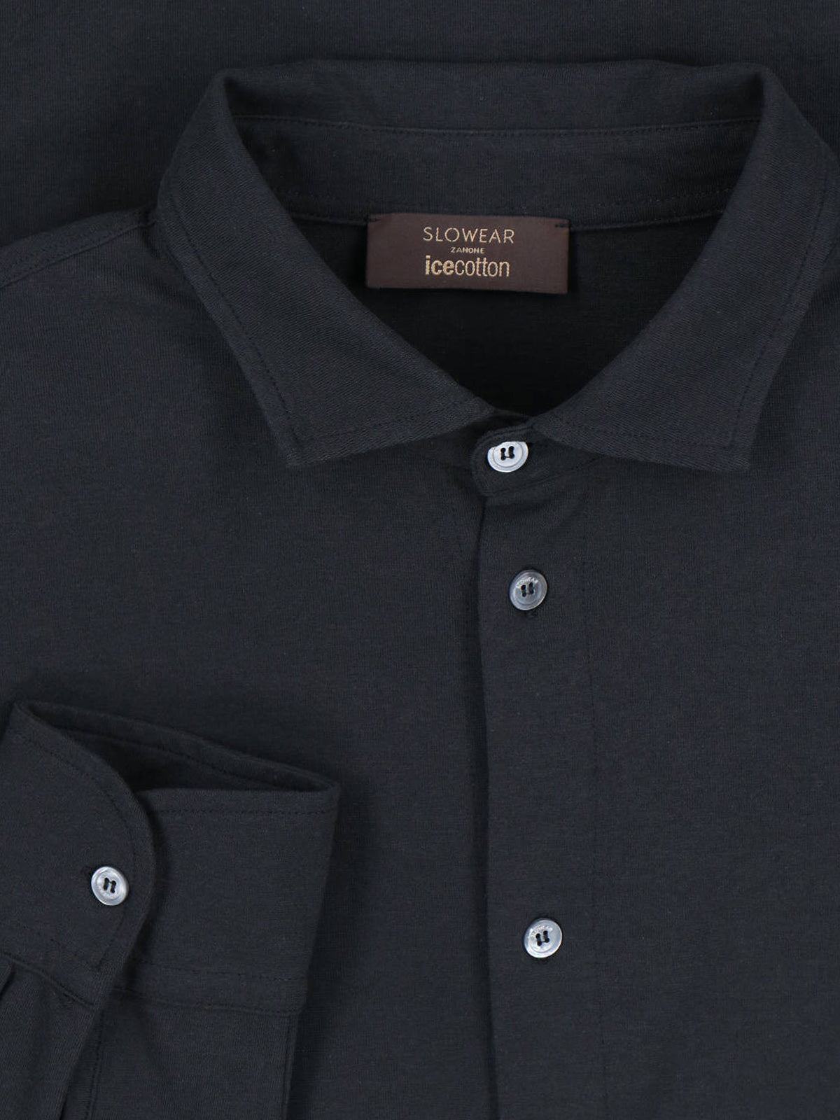 Cotton Long-Sleeved Shirt With Classic Collar