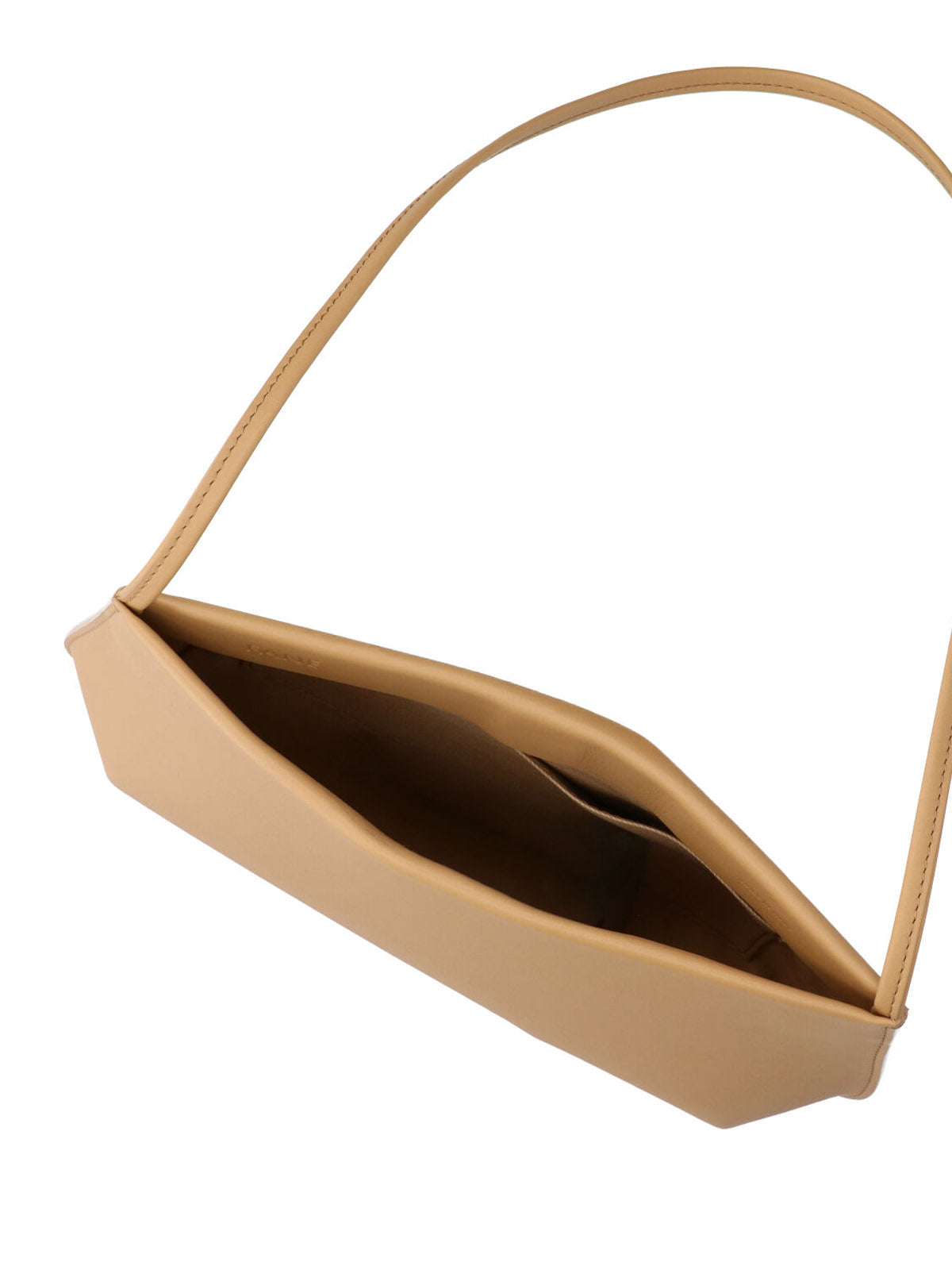 Beige Calf Leather BRA Shoulder Bag