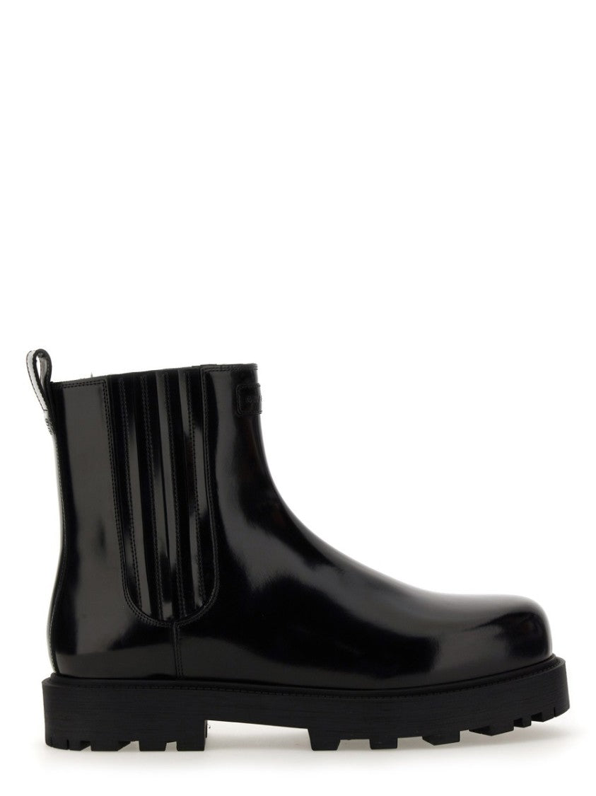 Polished Leather Chelsea Boots