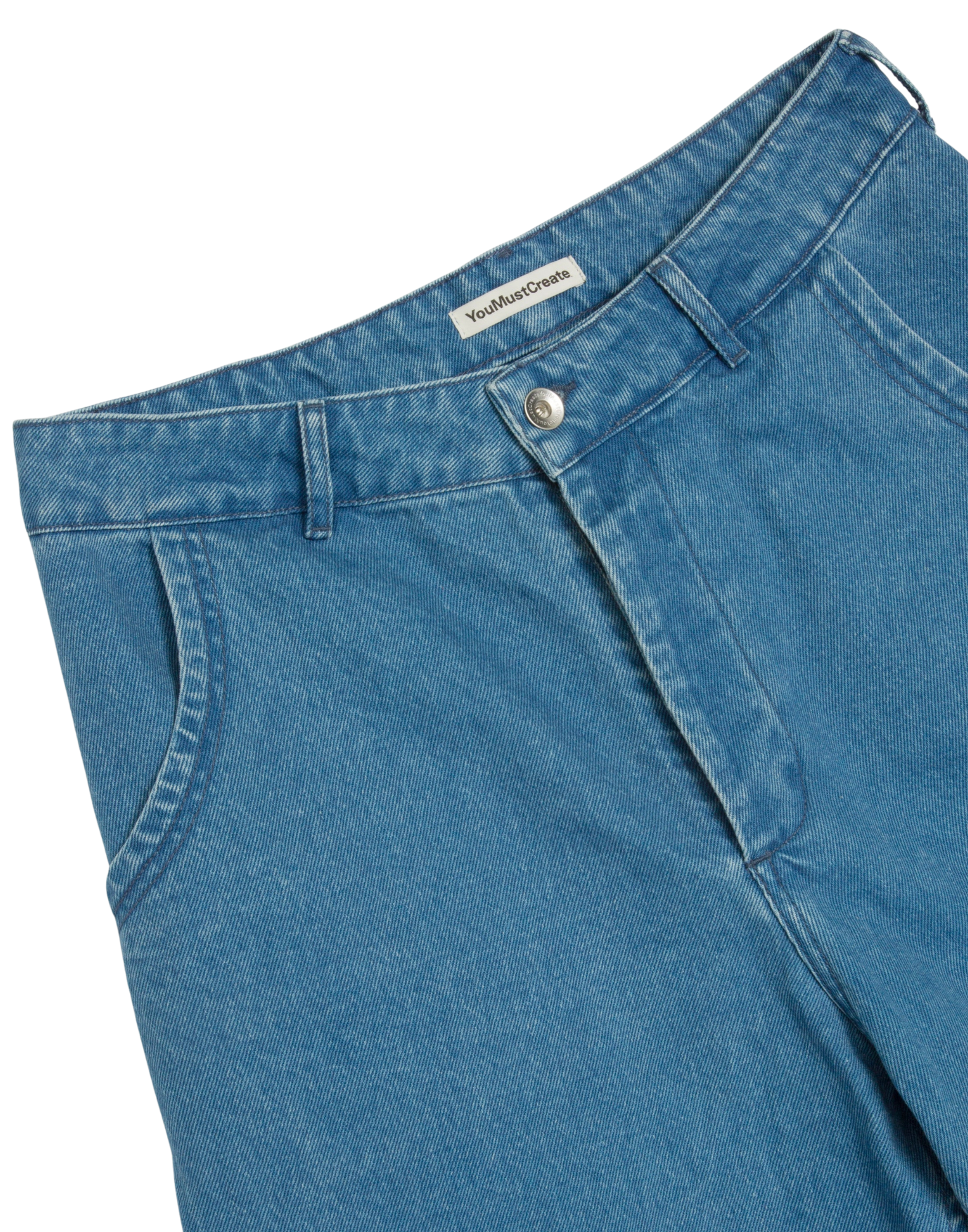 Indigo Twisted Denim Shorts