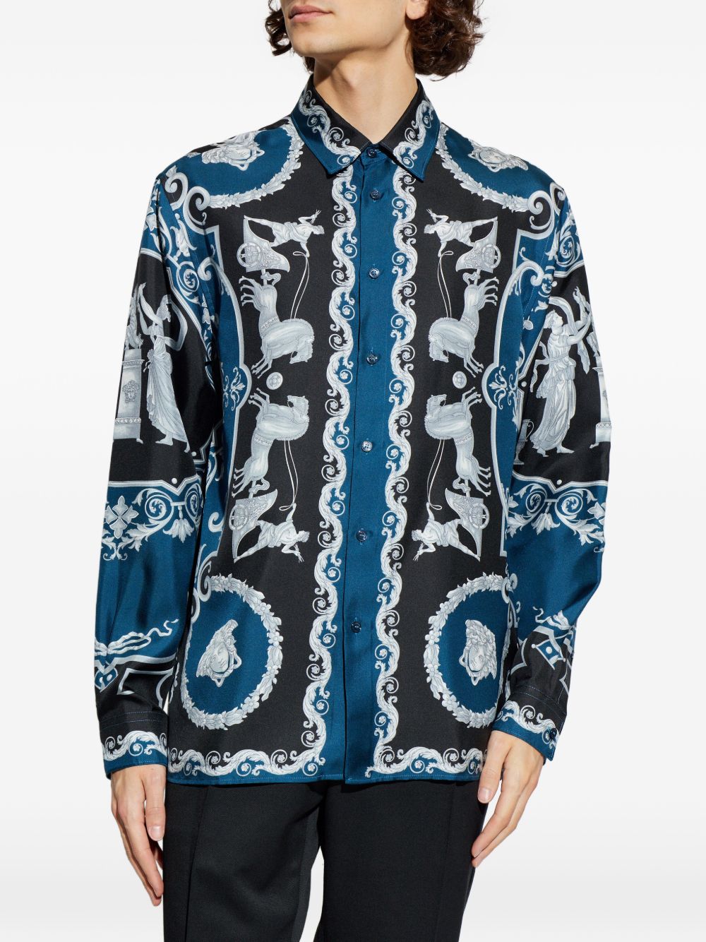 Baroque-Inspired Silk and Nylon Shirt