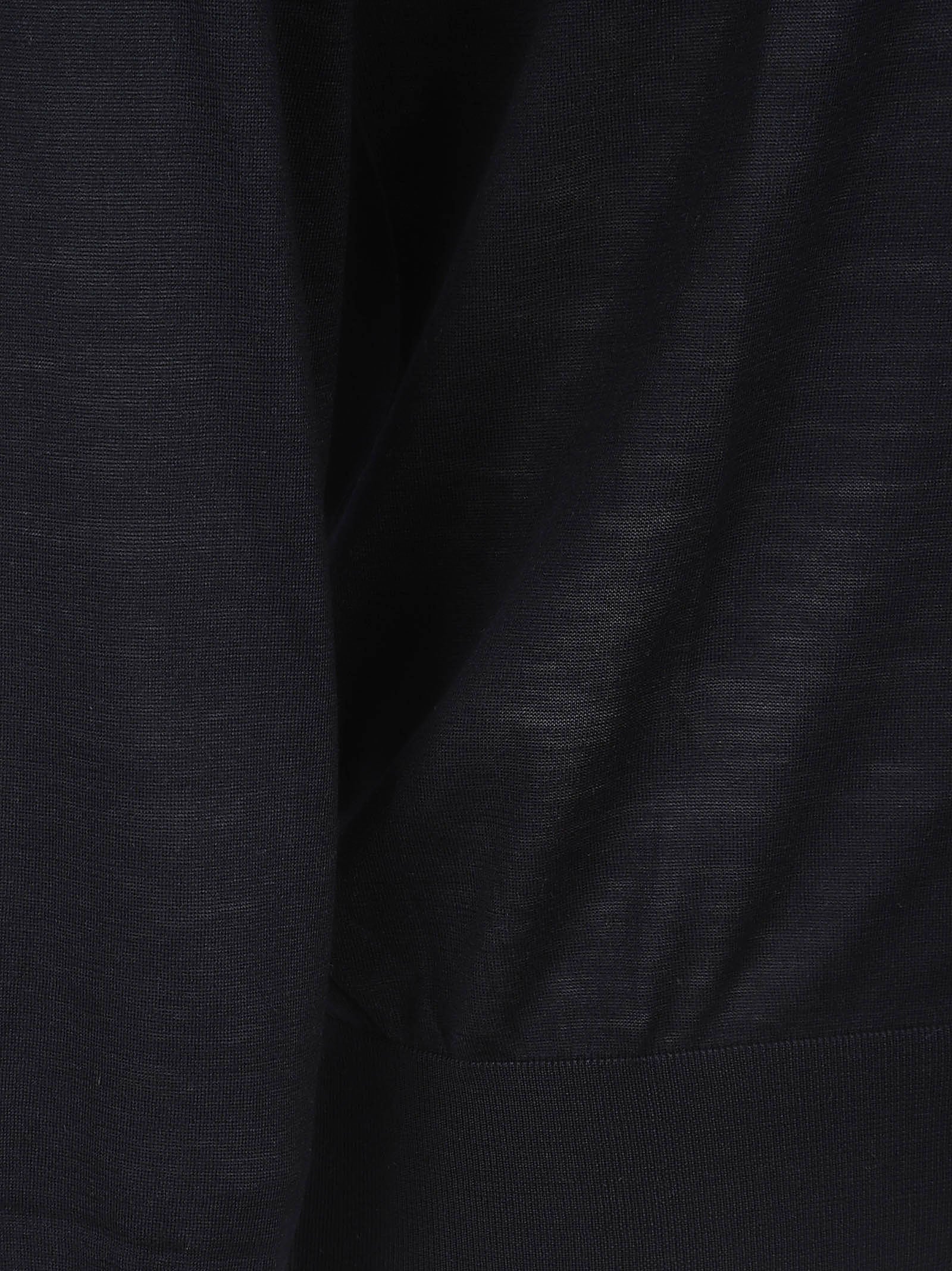 Long-Sleeved Button-Up Top In Deep Blue
