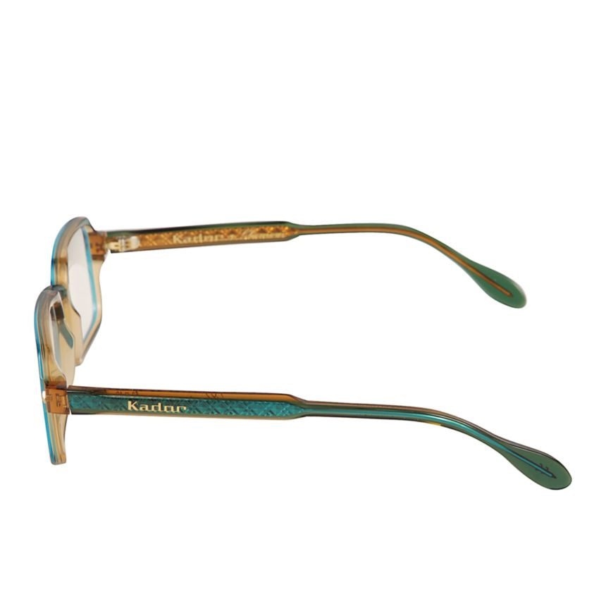 Kolette/N Translucent Green Gradient Eyeglasses with Gold Accents