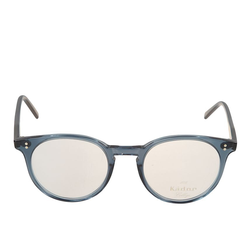 Chyli/N Rounded Frame Sunglasses with Translucent Blue Front