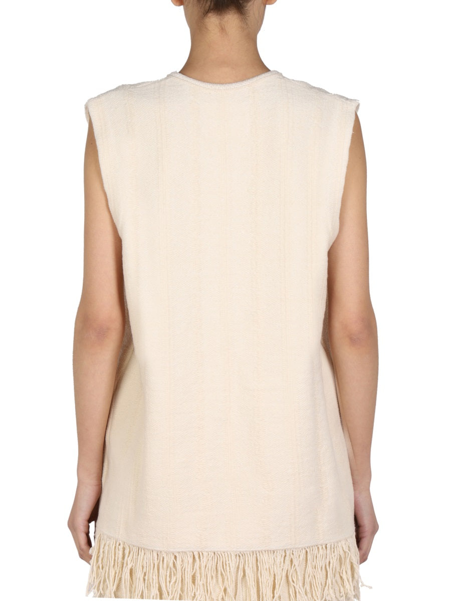 V-Neck Cotton Linen Top