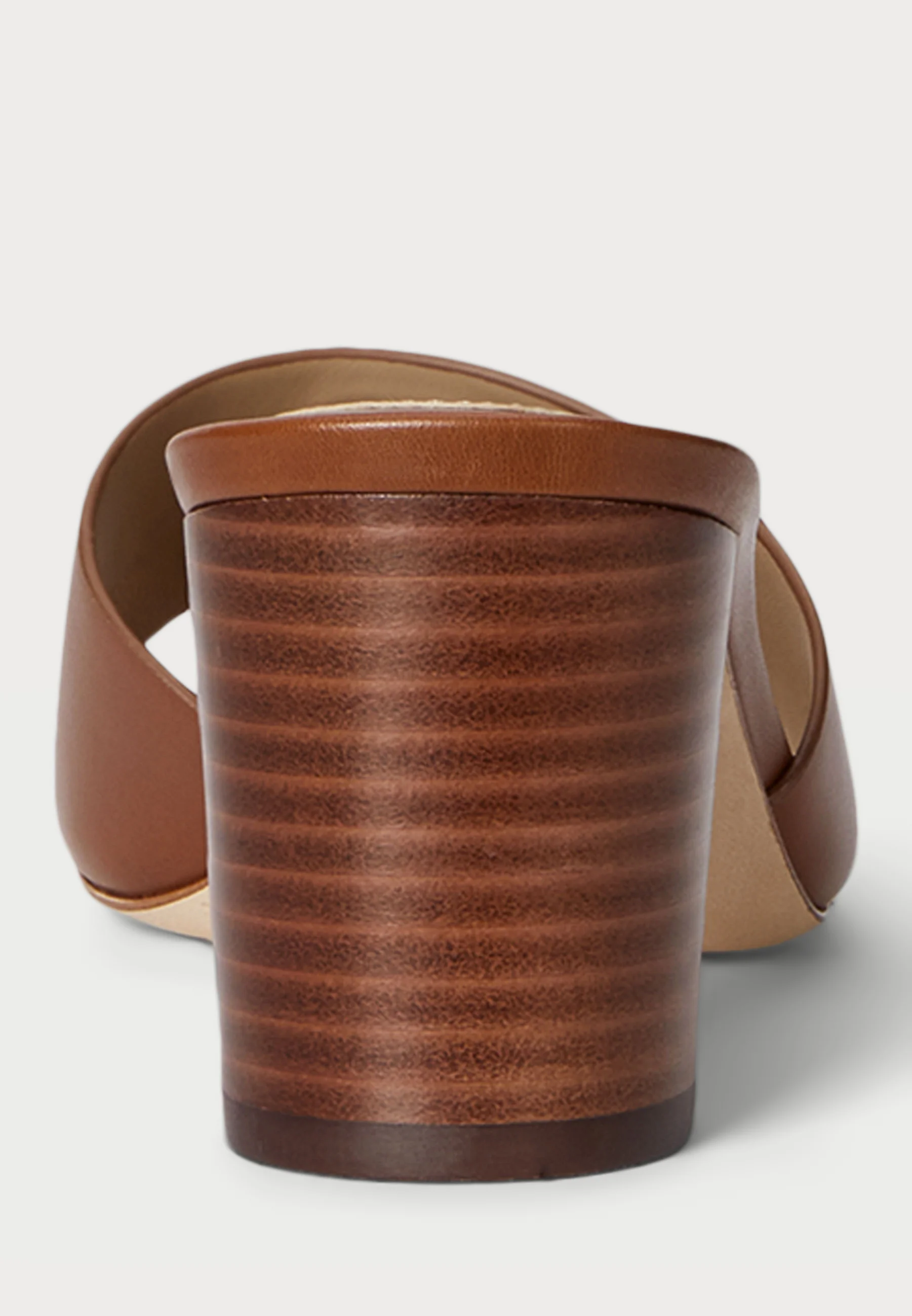 Brown Everley Heel Leather Sandals