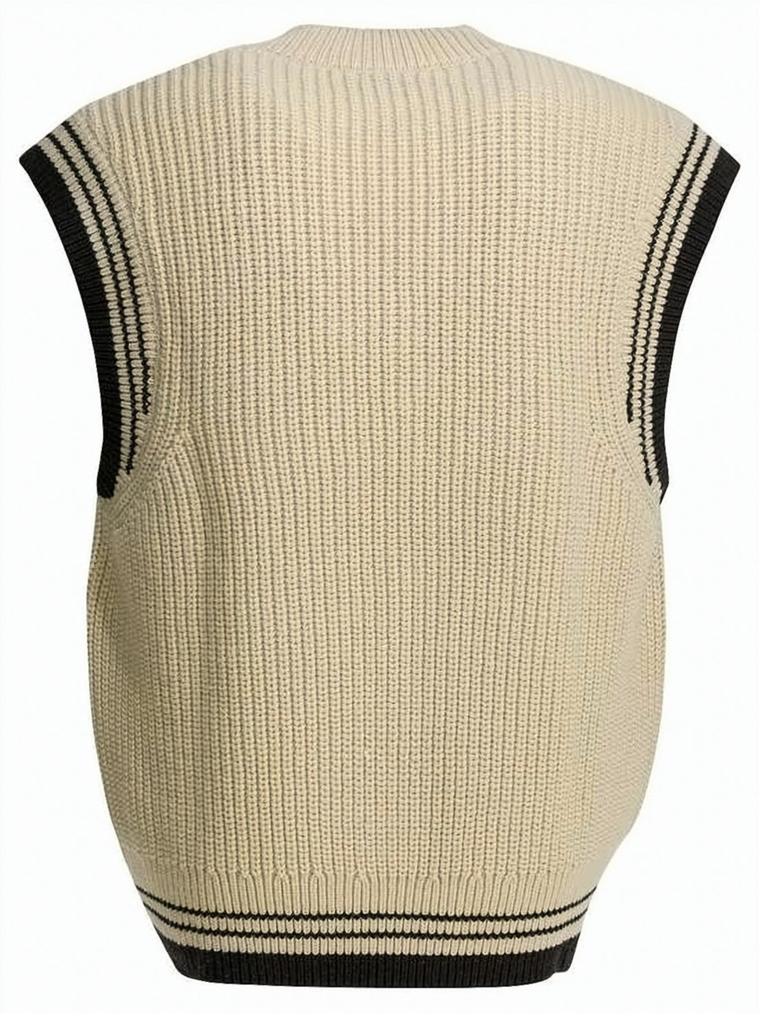 Knitted Sleeveless Vest with Texture