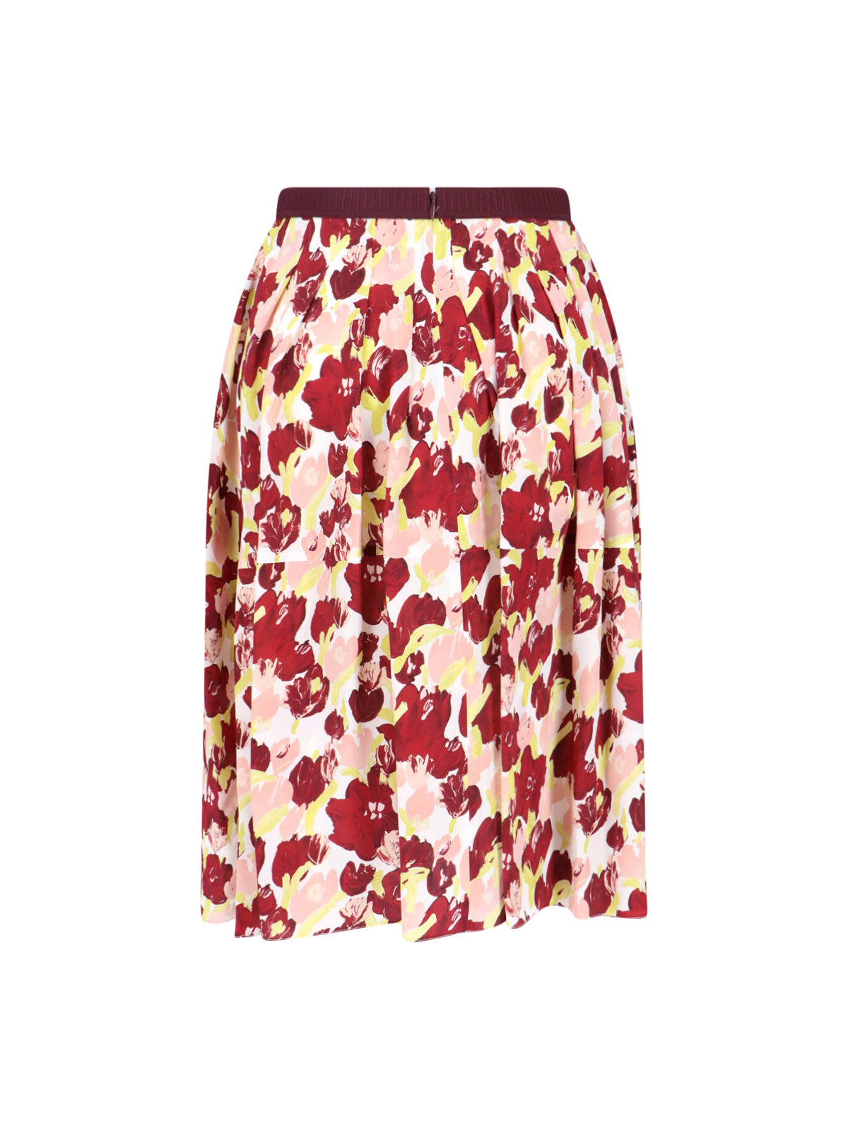 Multicolor Secret Bouquet Silk Skirt