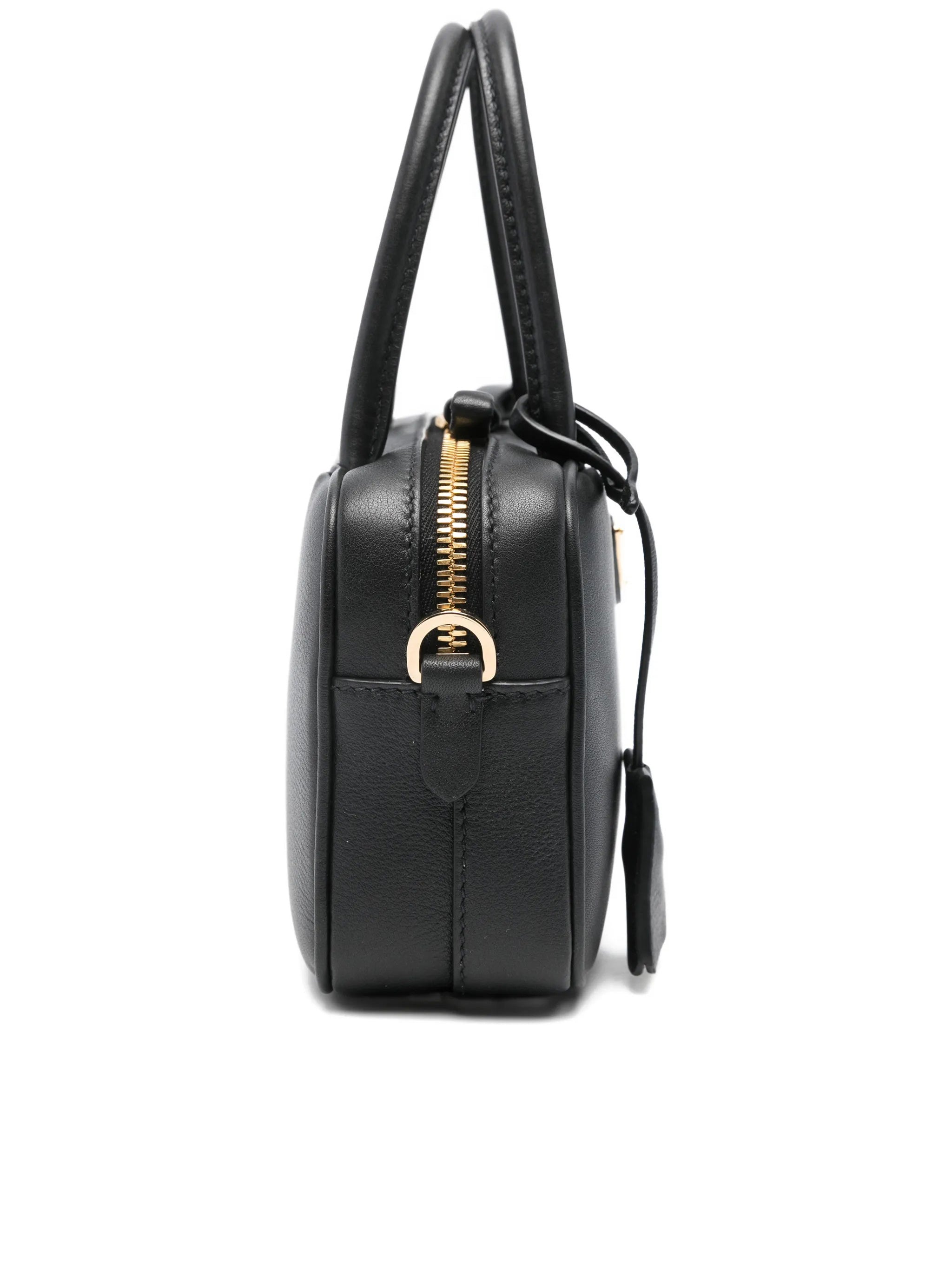 Black Bauletto Smooth Leather Handbag