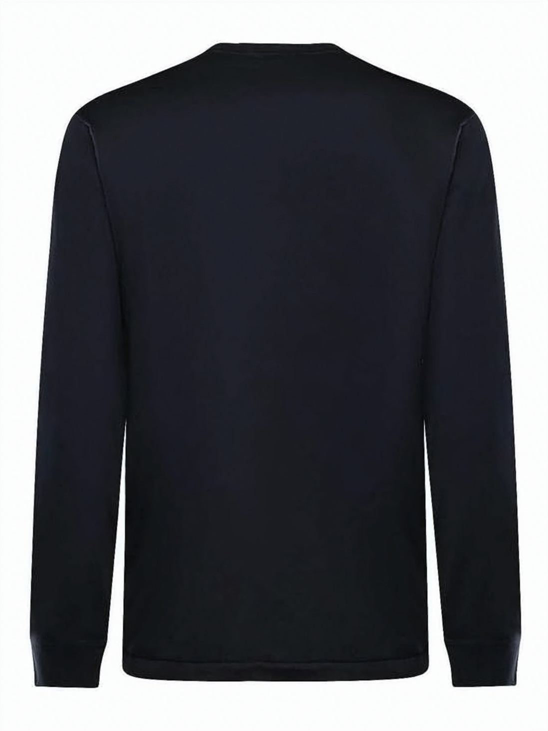 Long-Sleeve Crew Neck T-Shirt with Subtle Logo Detail