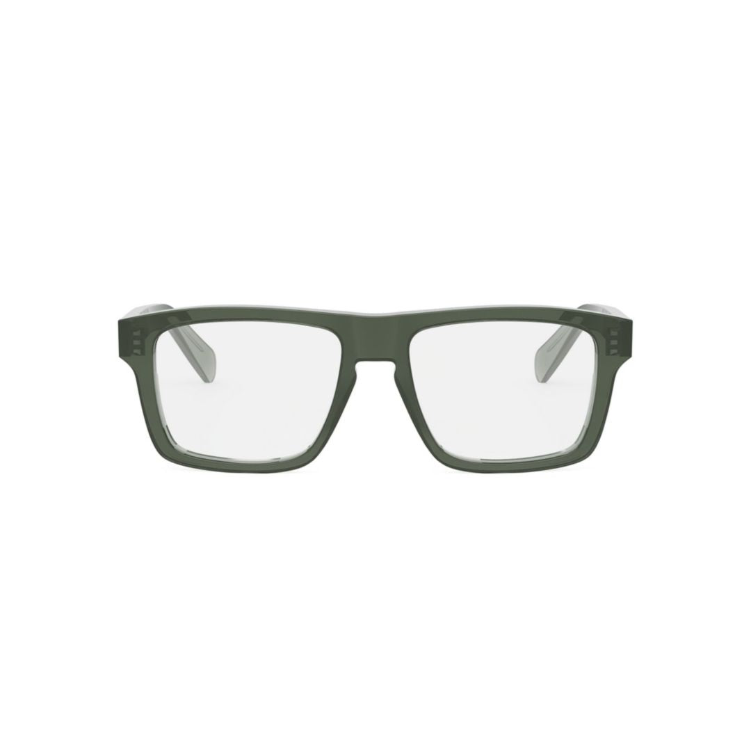 Cl50160i Bold Rectangular Green Eyeglasses