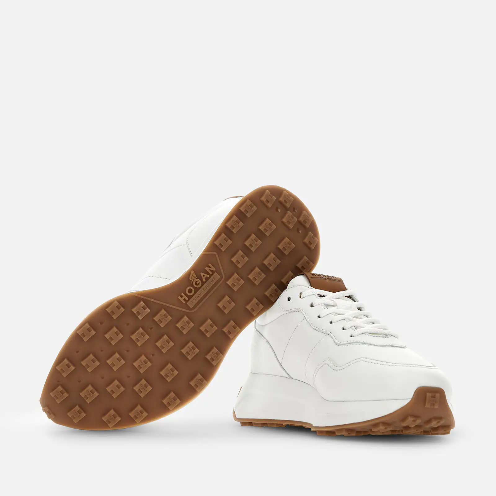 H641 H Patch Sneakers With Leather