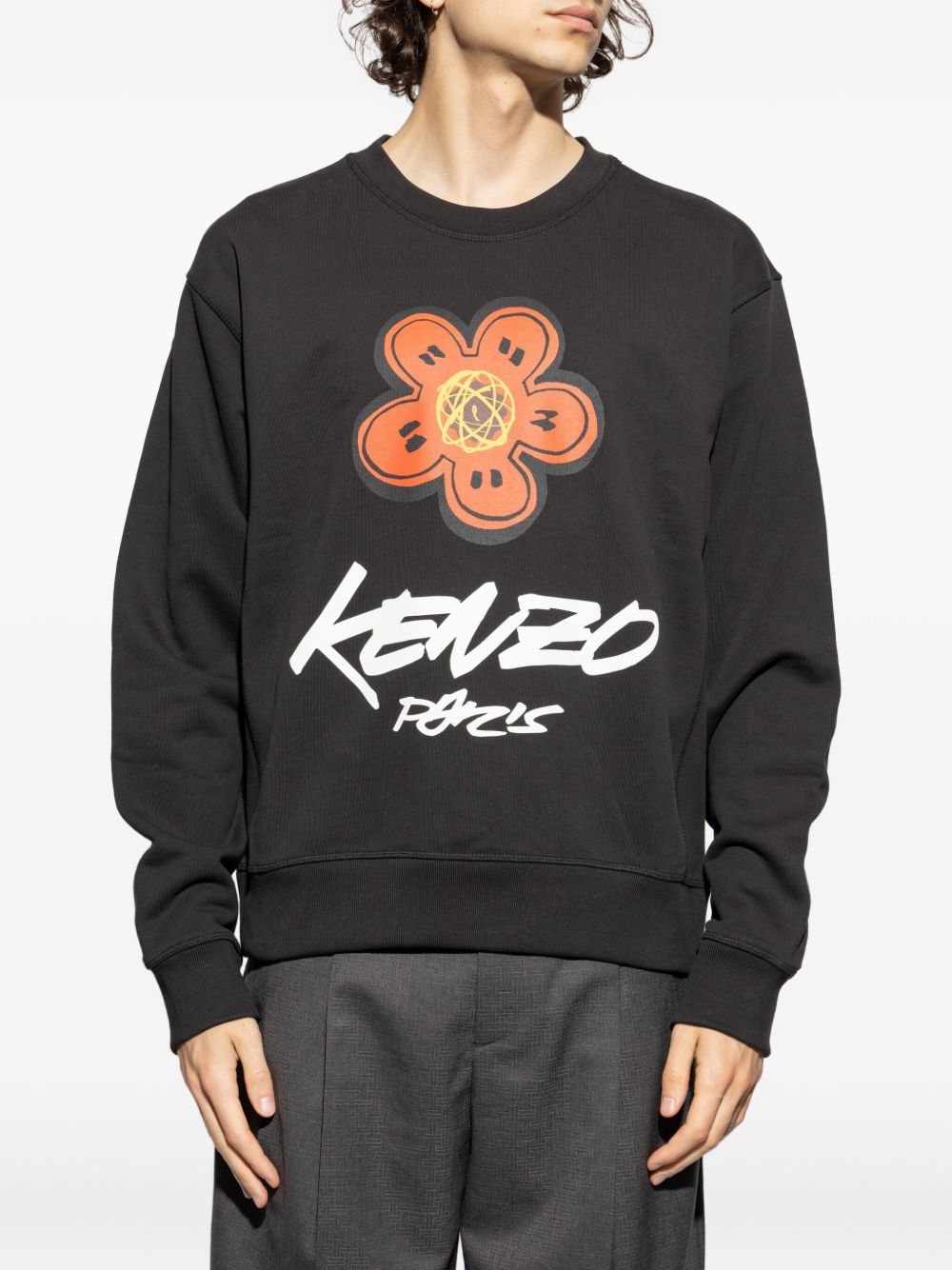 Crew Neck Knit Sweatshirt
