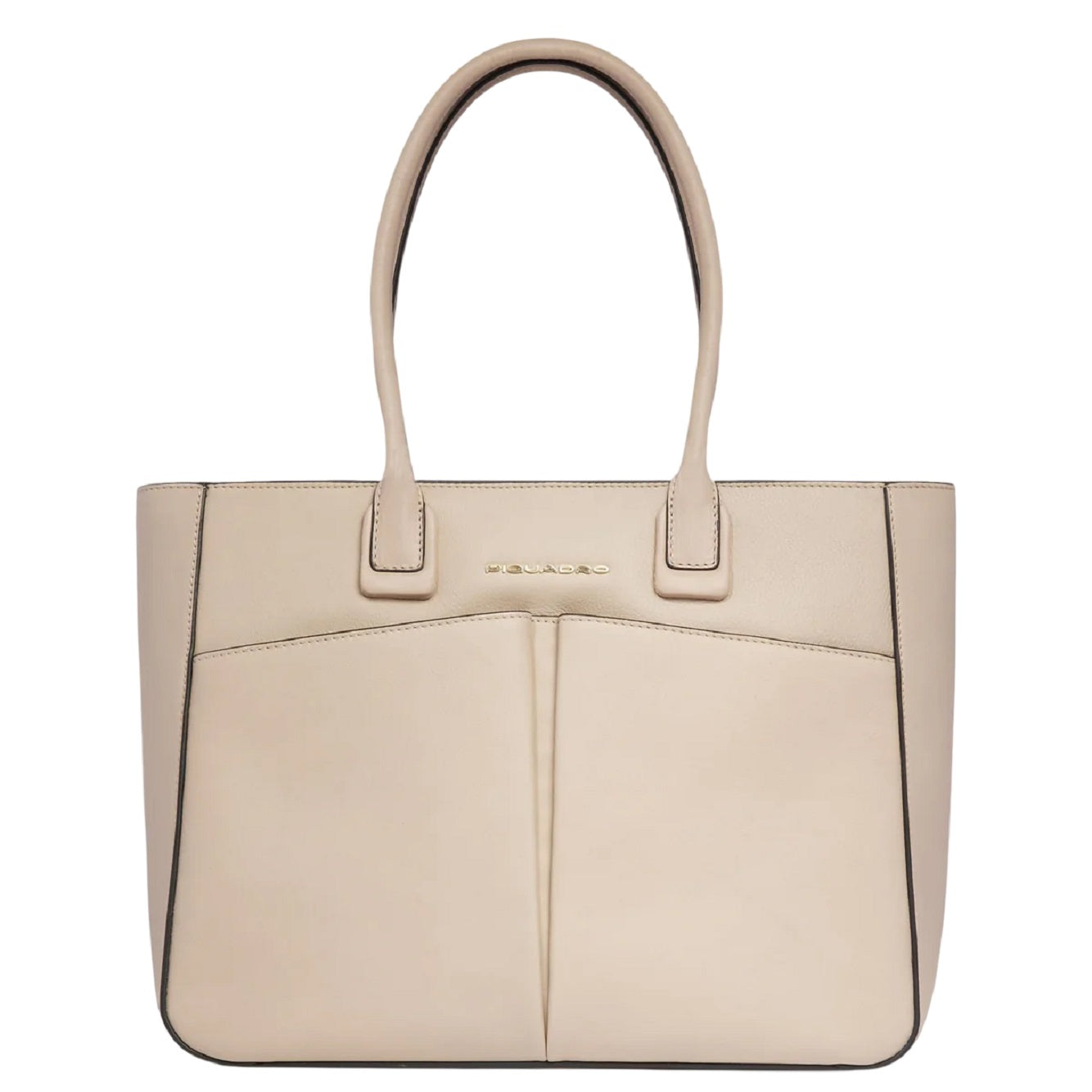 Structured Pink Leather Tote Bag