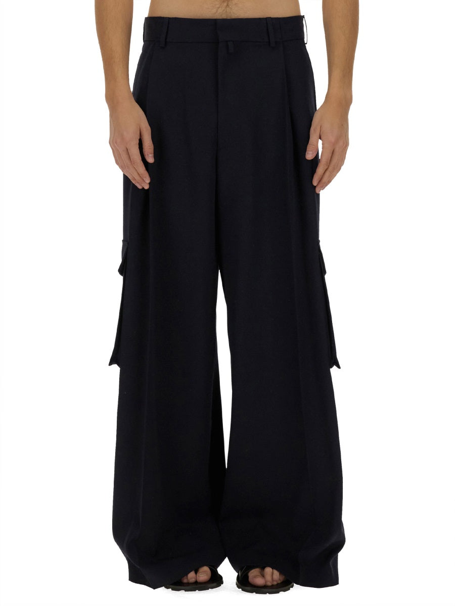 Wool Cargo Pants With Spacious Pockets