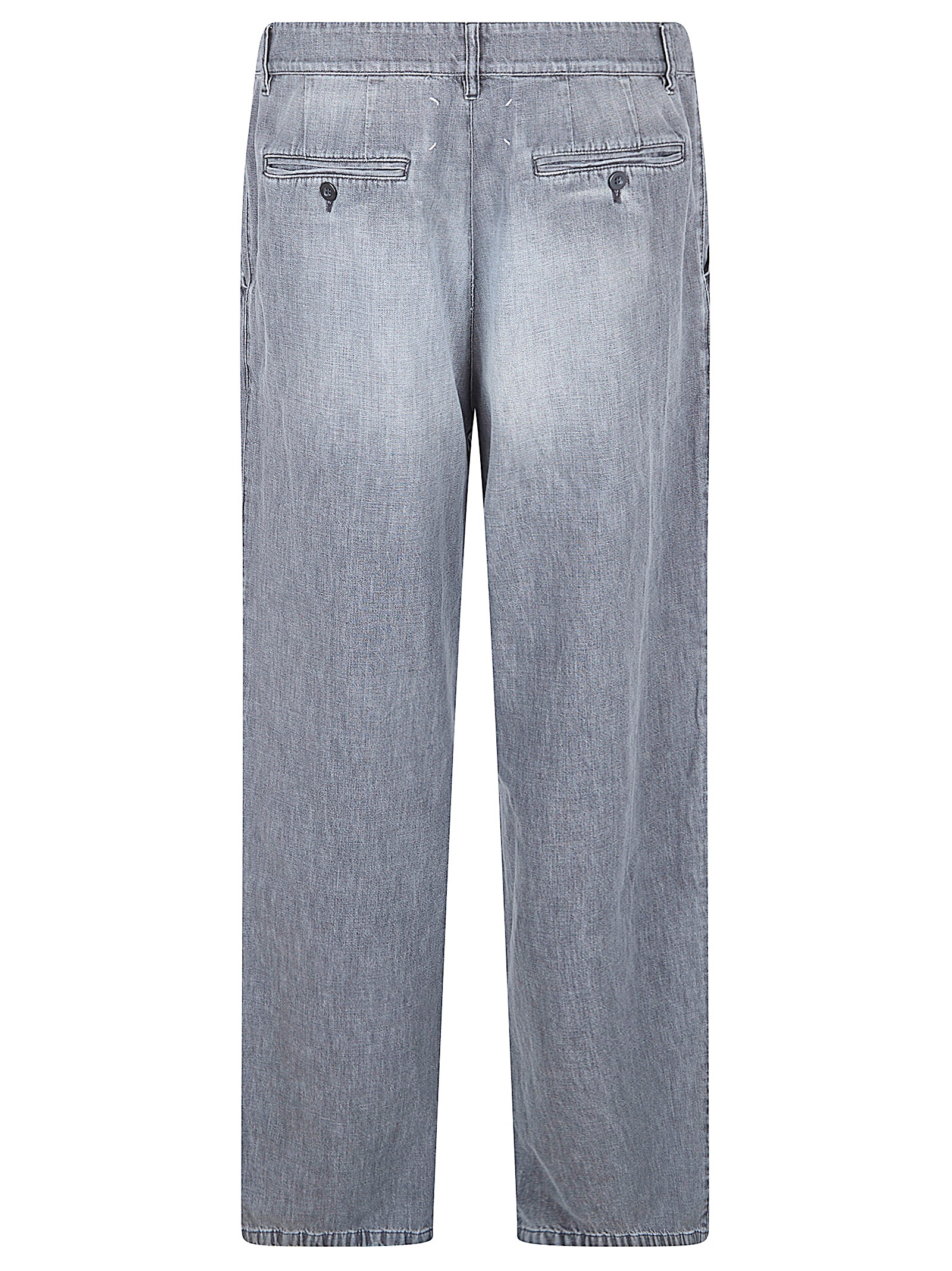 Straight-Leg Jeans with Sun-Faded Treatment