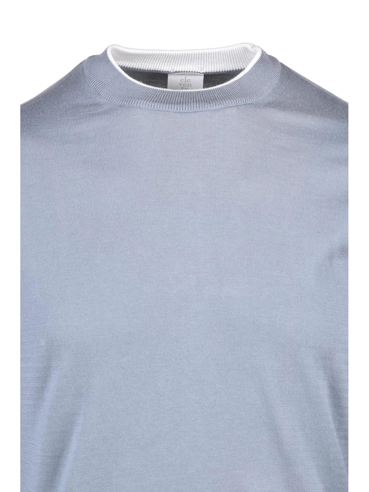 Blue Men Cotton Crew Neck Sweater