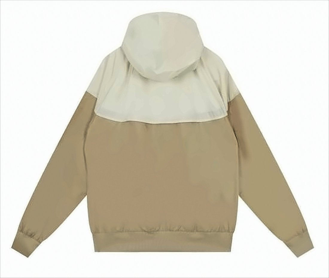 Two-Tone Casual Jacket With Adjustable Hood