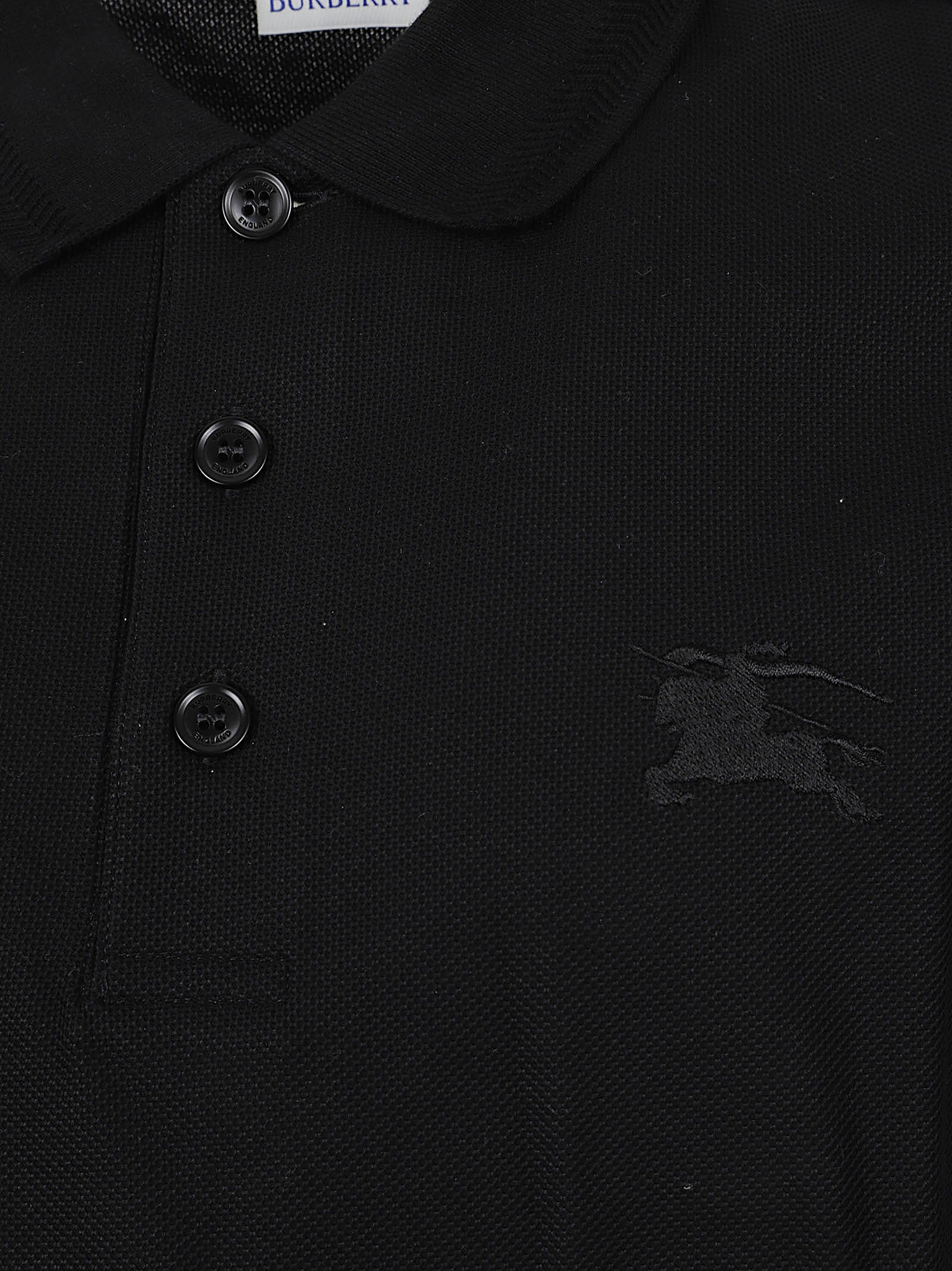Cotton Polo Shirt with Equestrian Knight Design