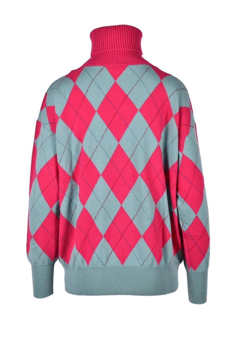 Fuchsia/Green Cashmere Knit's