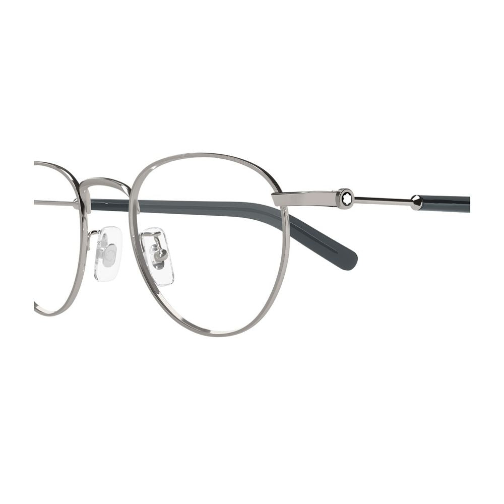 Mb0423O Linea Snowcap Srebrne Okulary Przeciwsłoneczne Montblanc o Kształcie Phantos