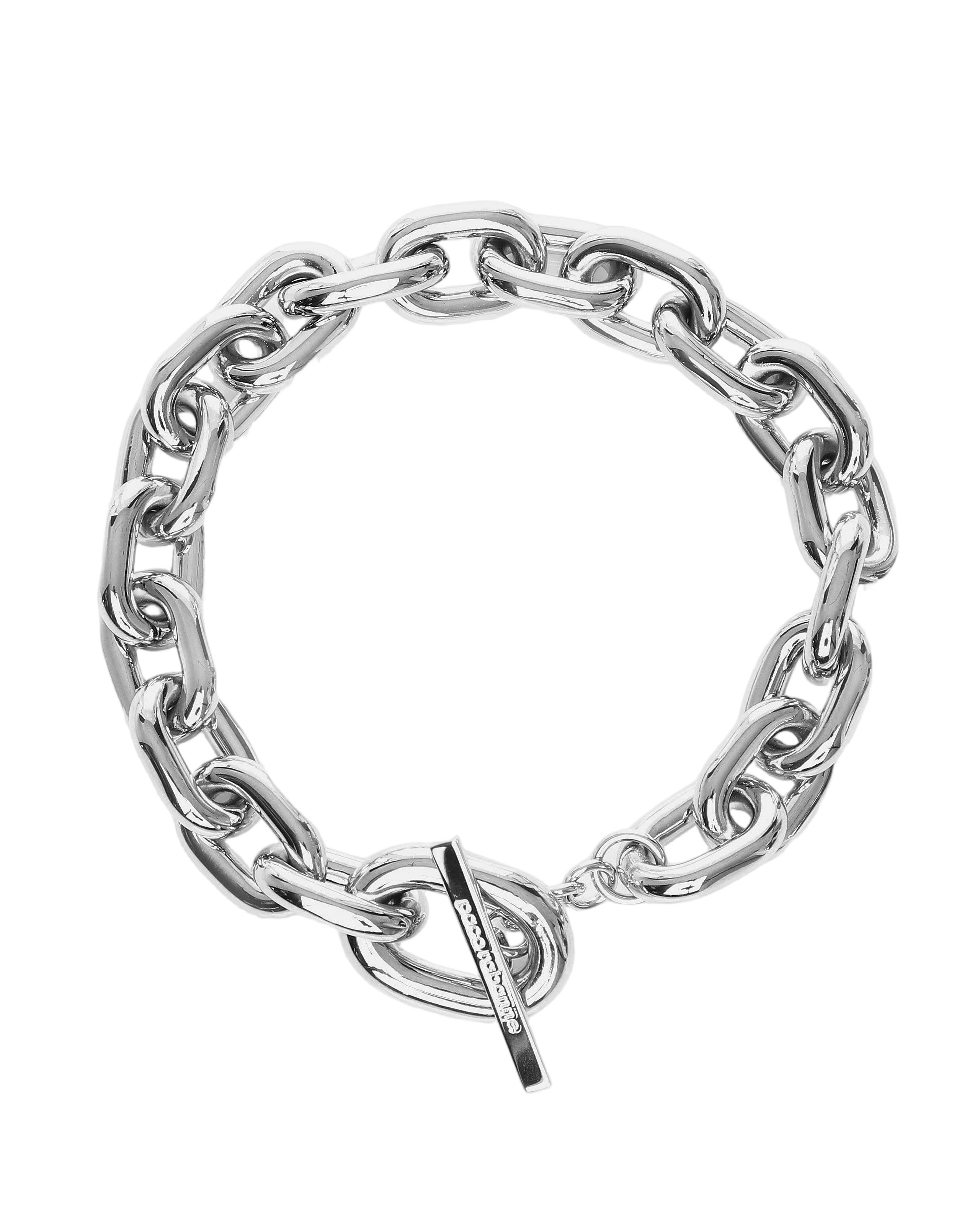 Statement Chain Link Necklace with Toggle Clasp