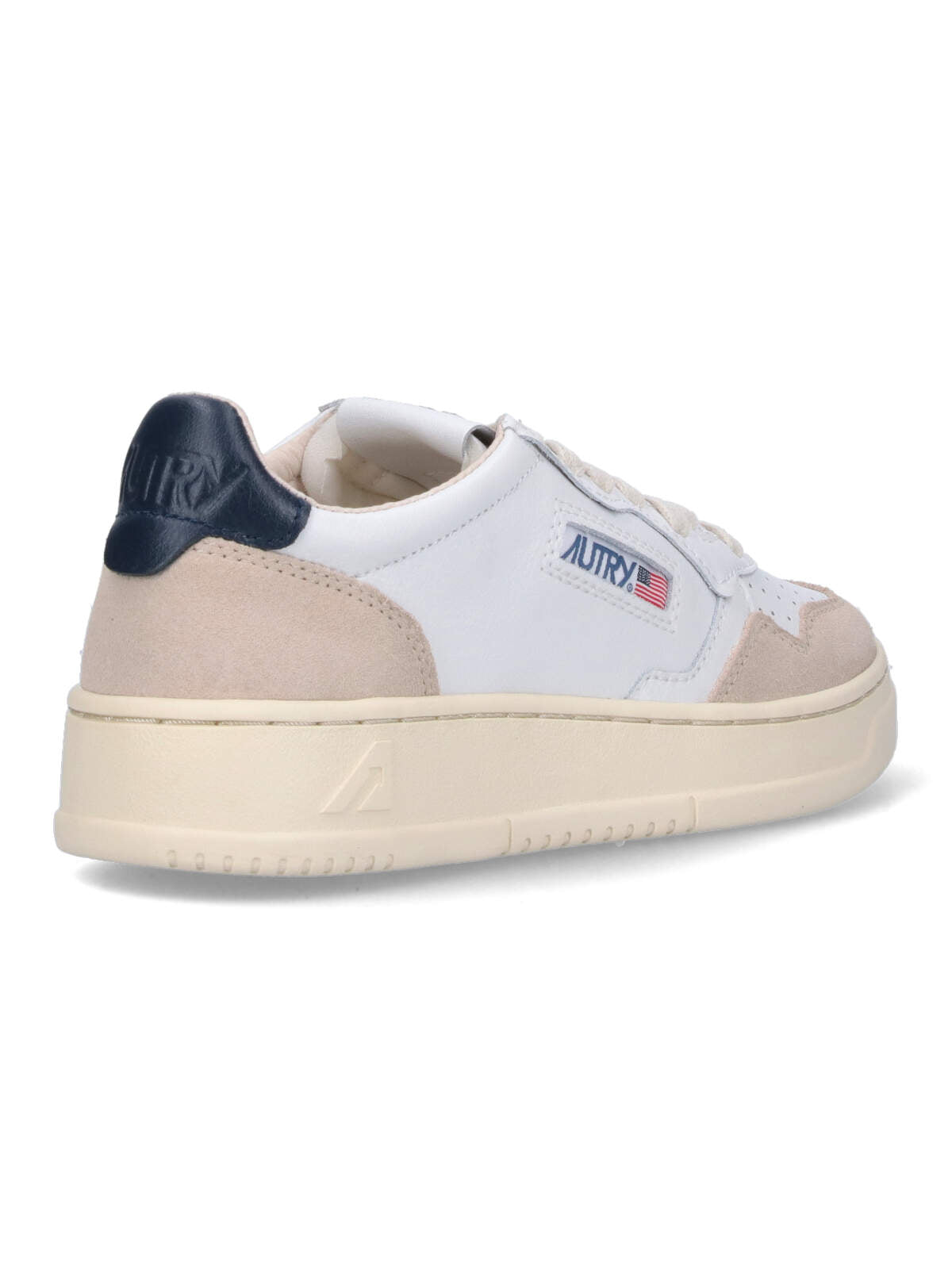 "Medalist" Low-Top Sneakers In White Leather