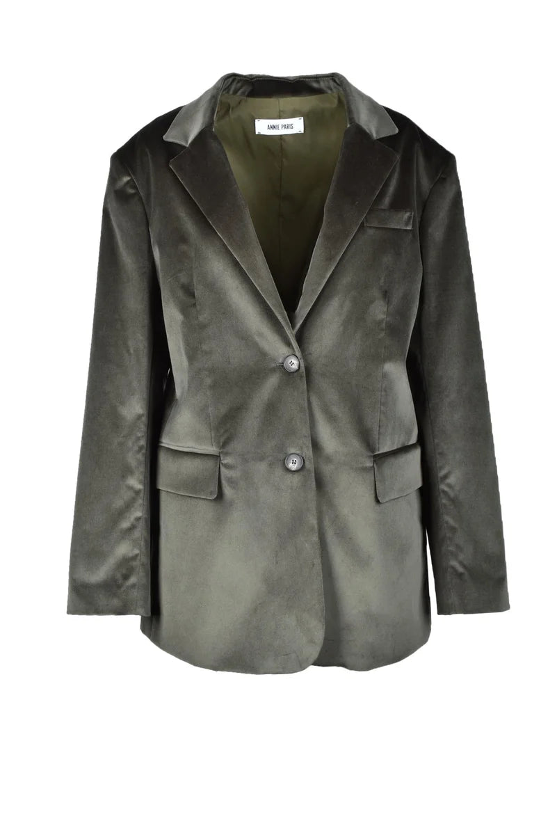 Deep Green Velvet Jacket