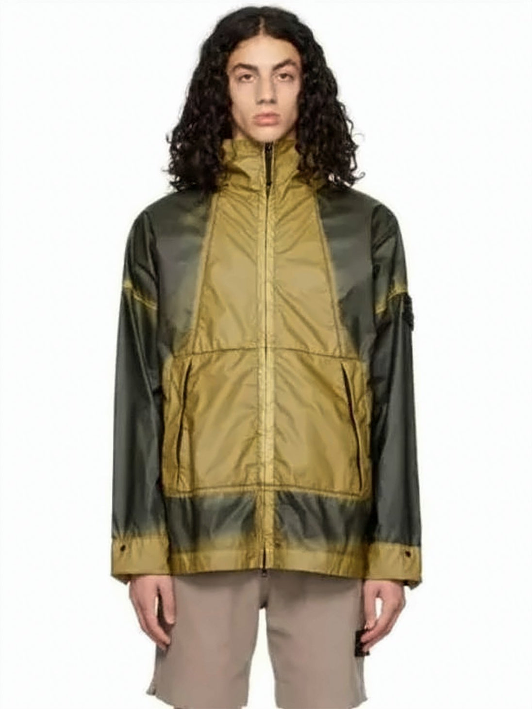 Two-Tone Olive Green Jacket